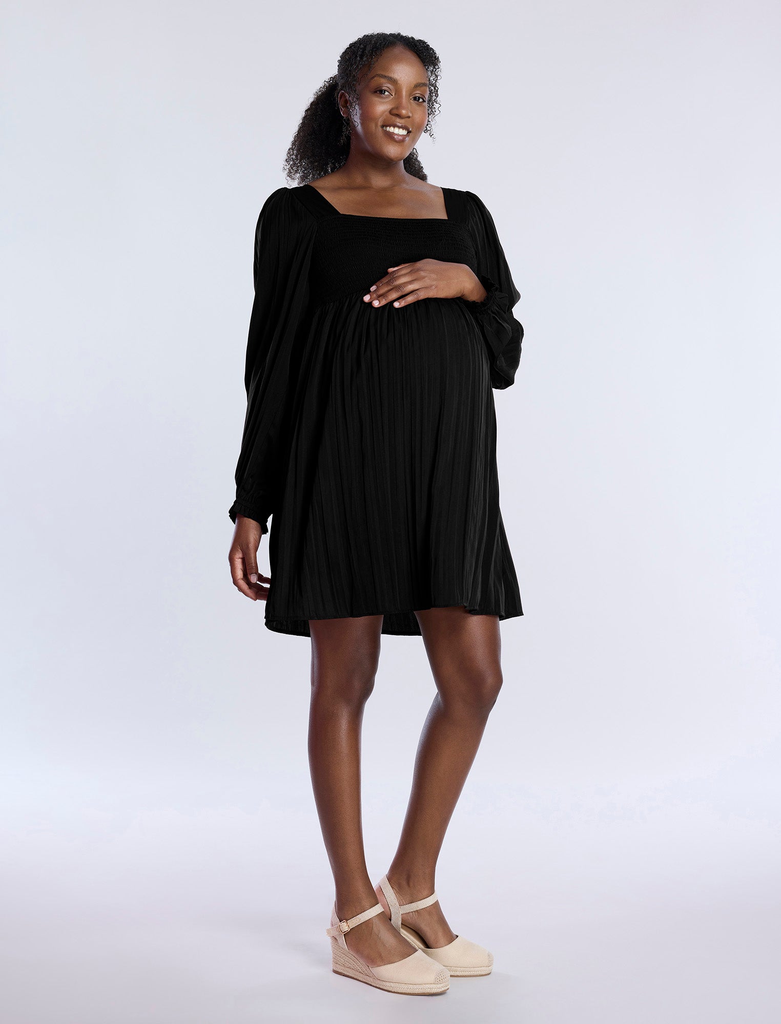 Long Sleeve Smocked Babydoll Dress Long Sleeve Smocked Babydoll Dress