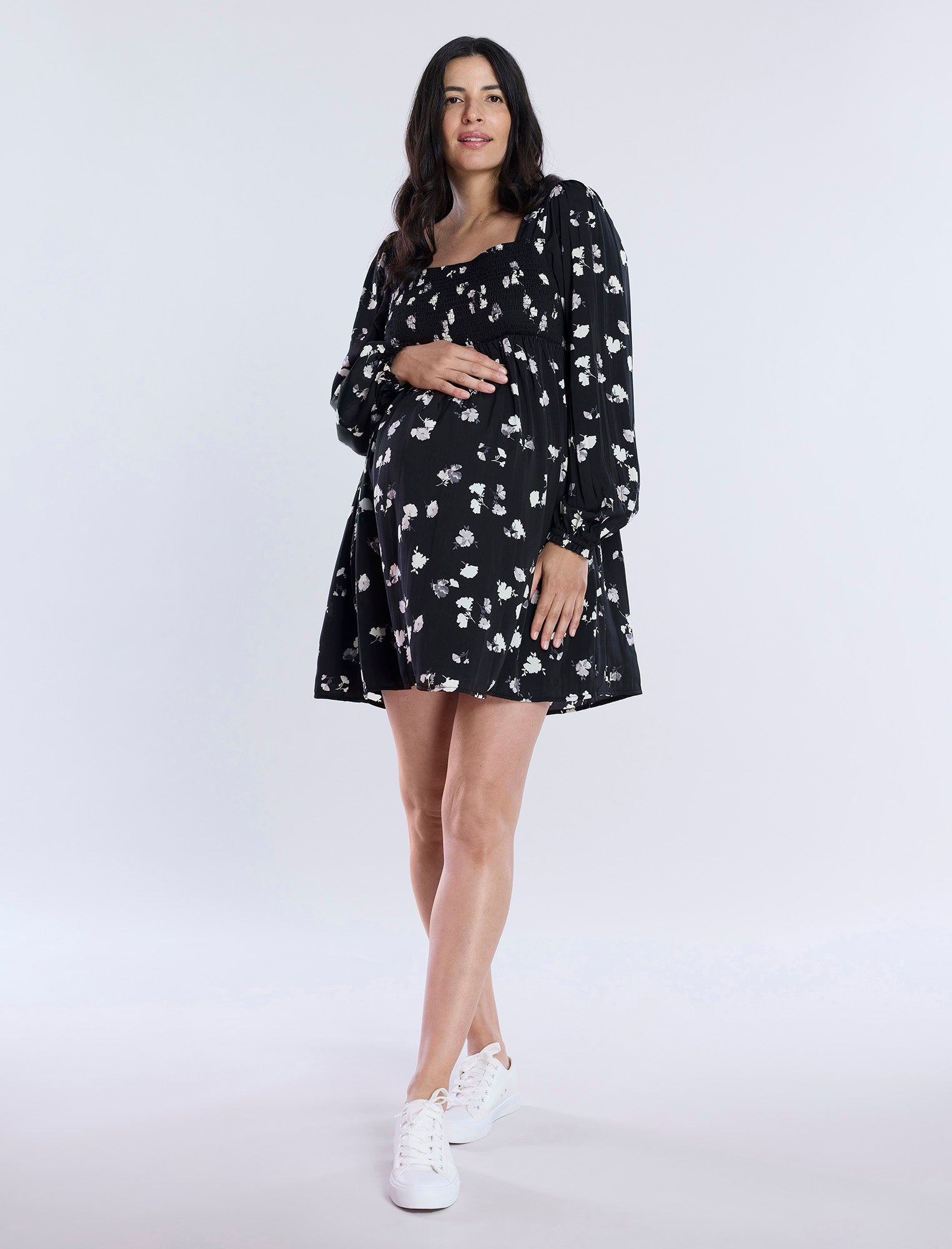 Long Sleeve Smocked Babydoll Dress Long Sleeve Smocked Babydoll Dress