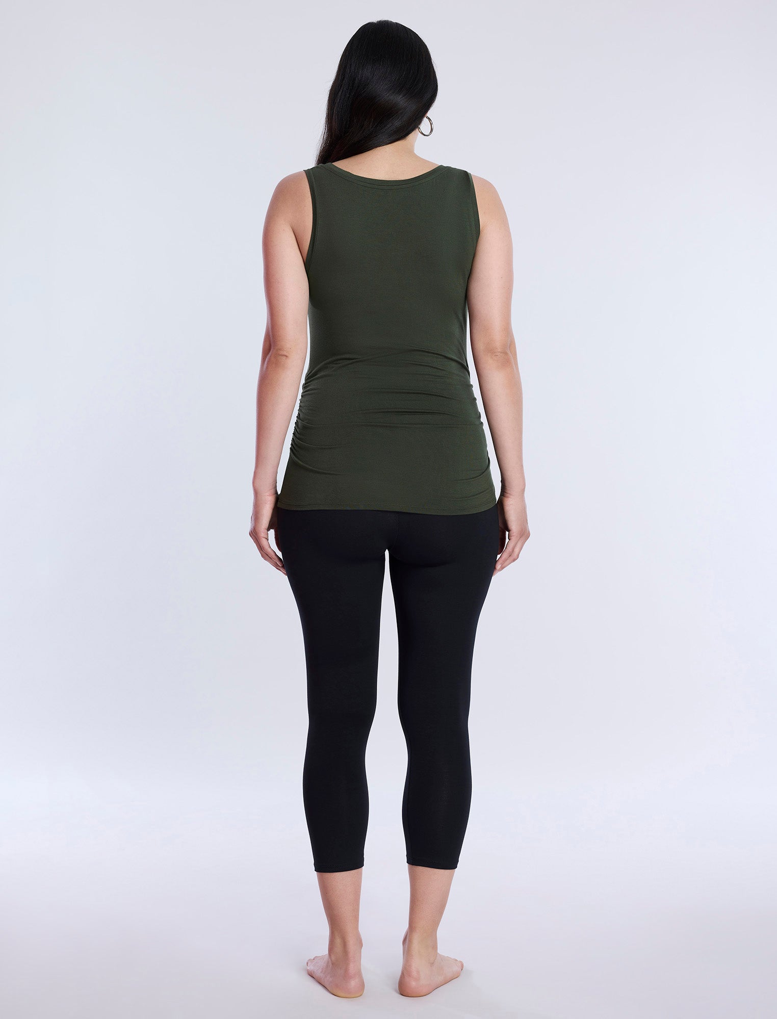 Side Ruched Maternity Tank Top