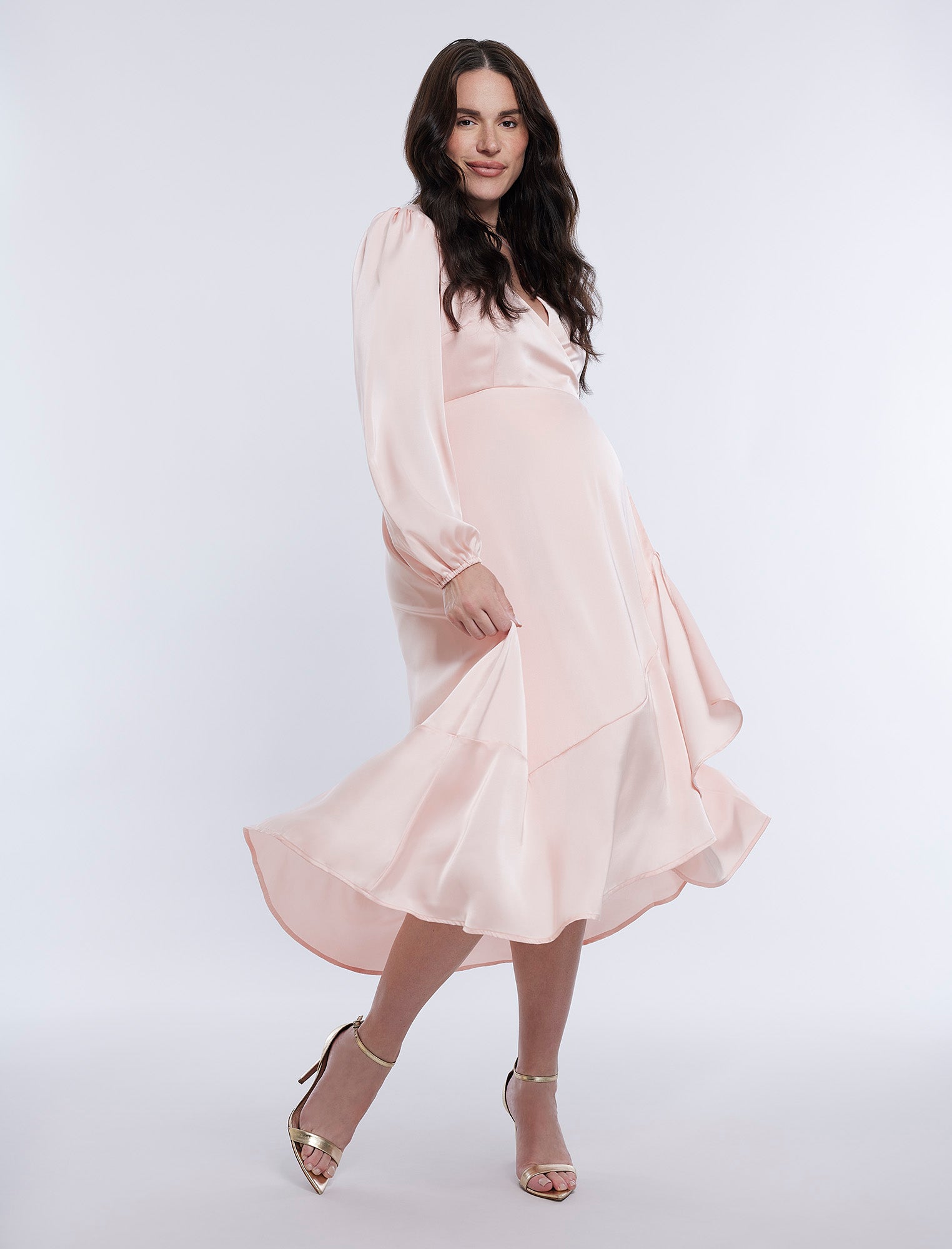 Wrap Flounce Midi Dress Wrap Flounce Midi Dress