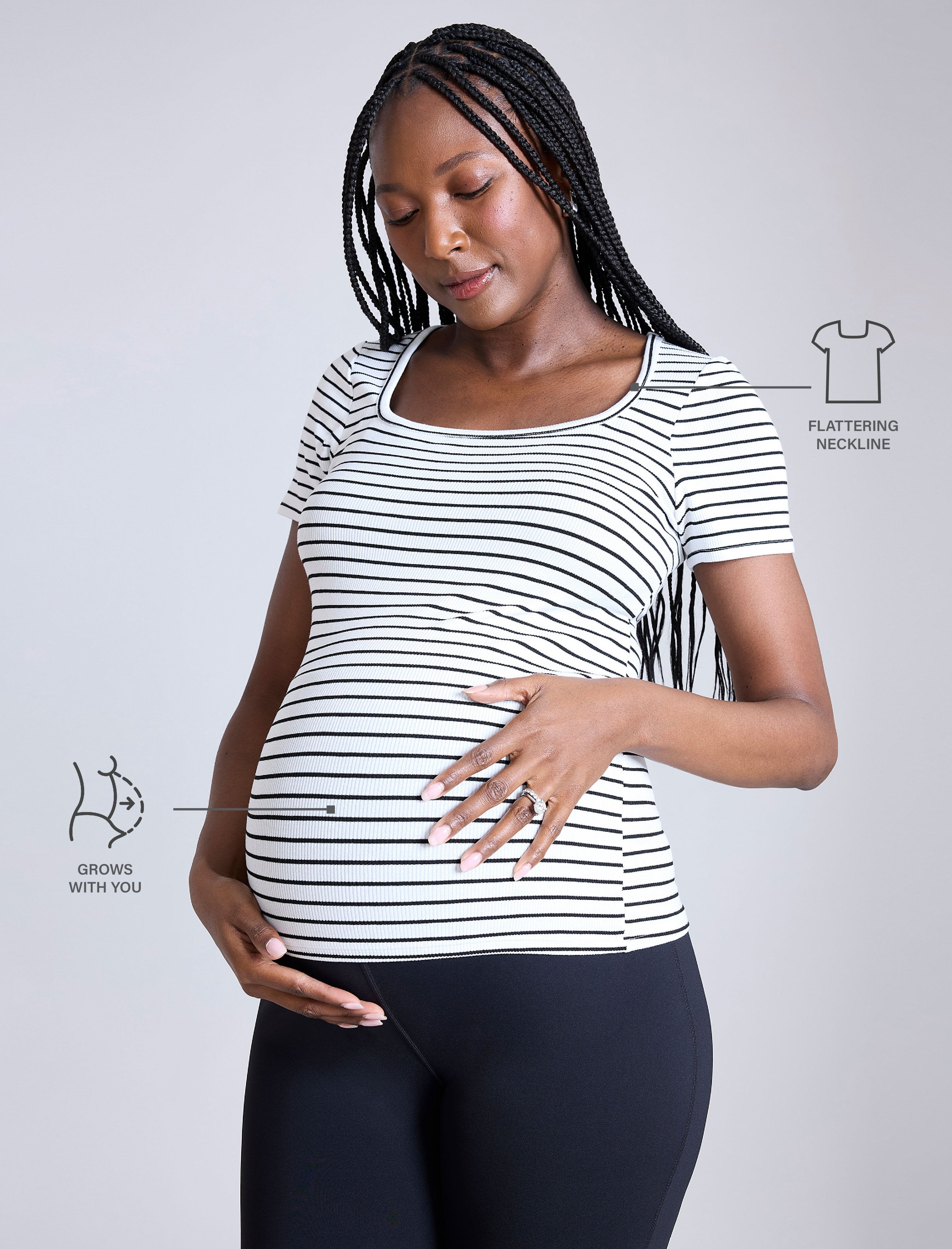 Square Neck Short Sleeve Top