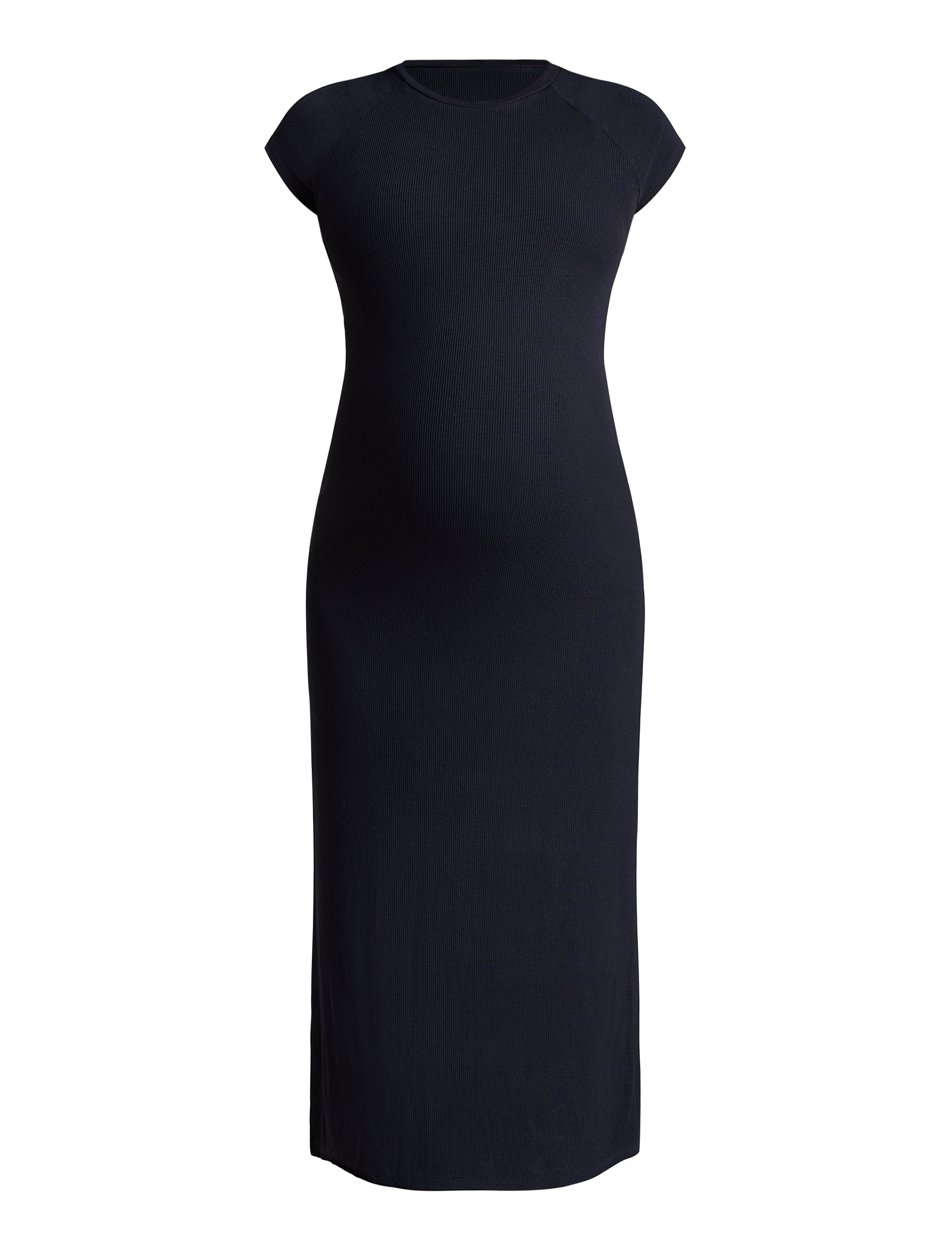 Ribbed Raglan Midi Dress
