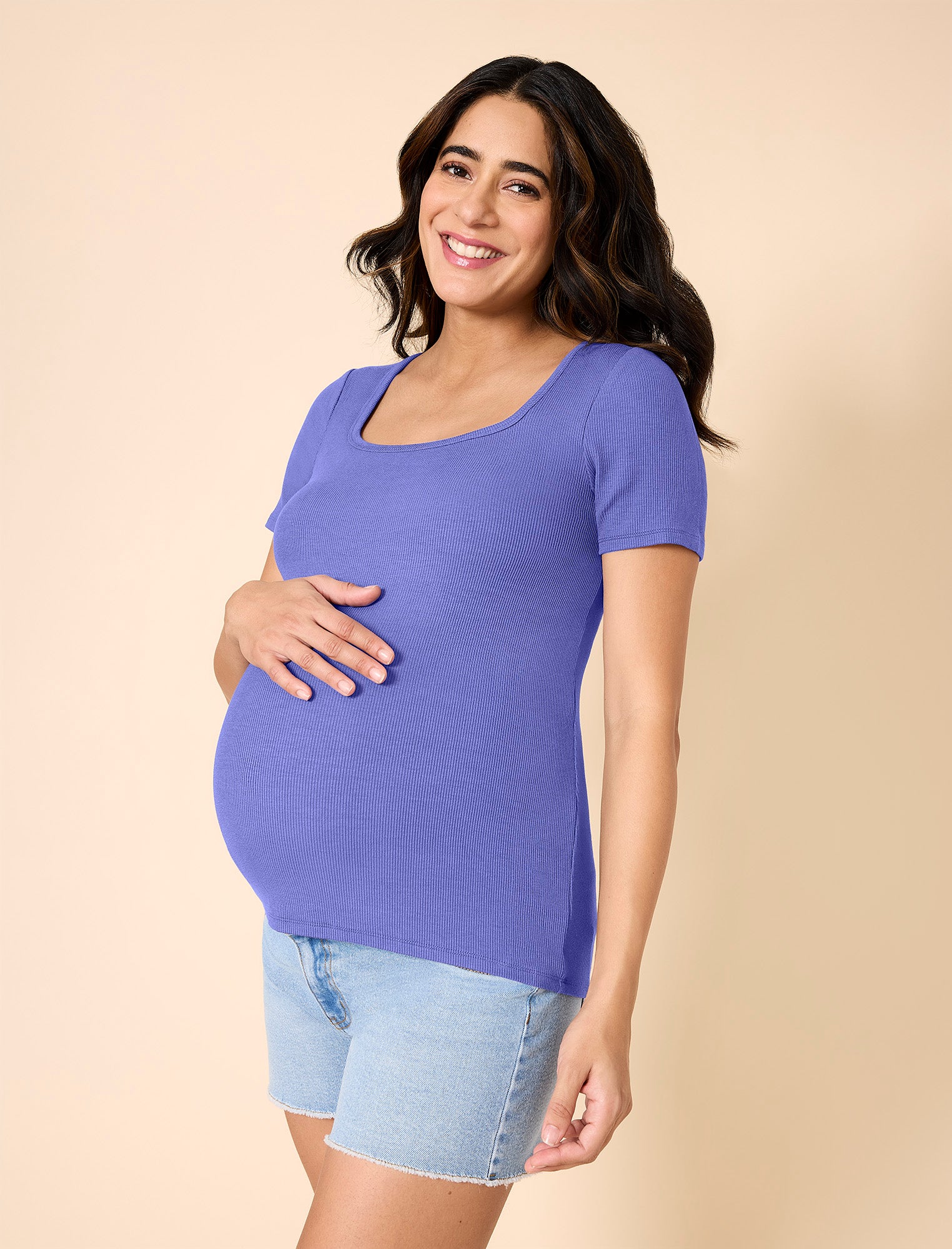 Square Neck Short Sleeve Top