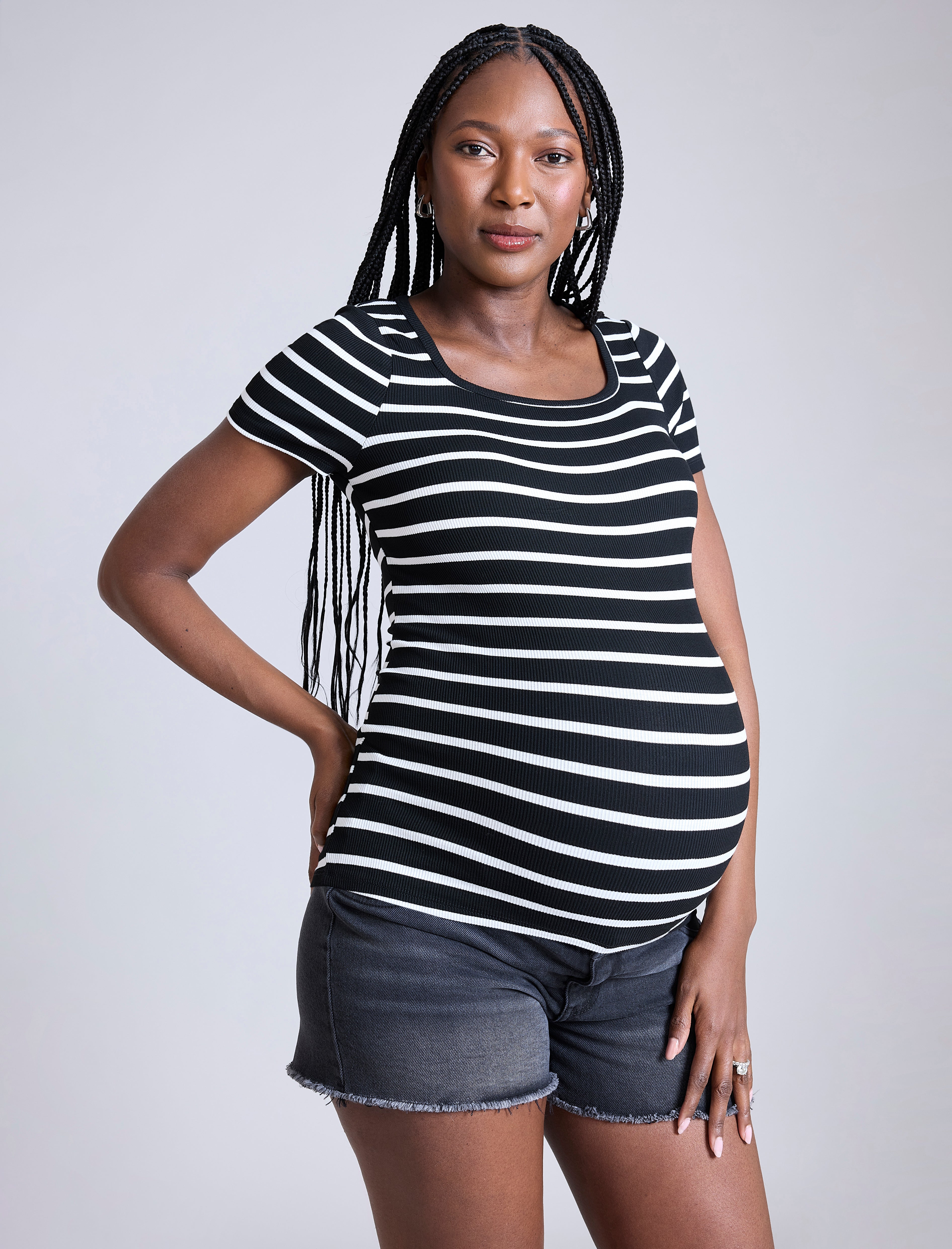 Square Neck Short Sleeve Top