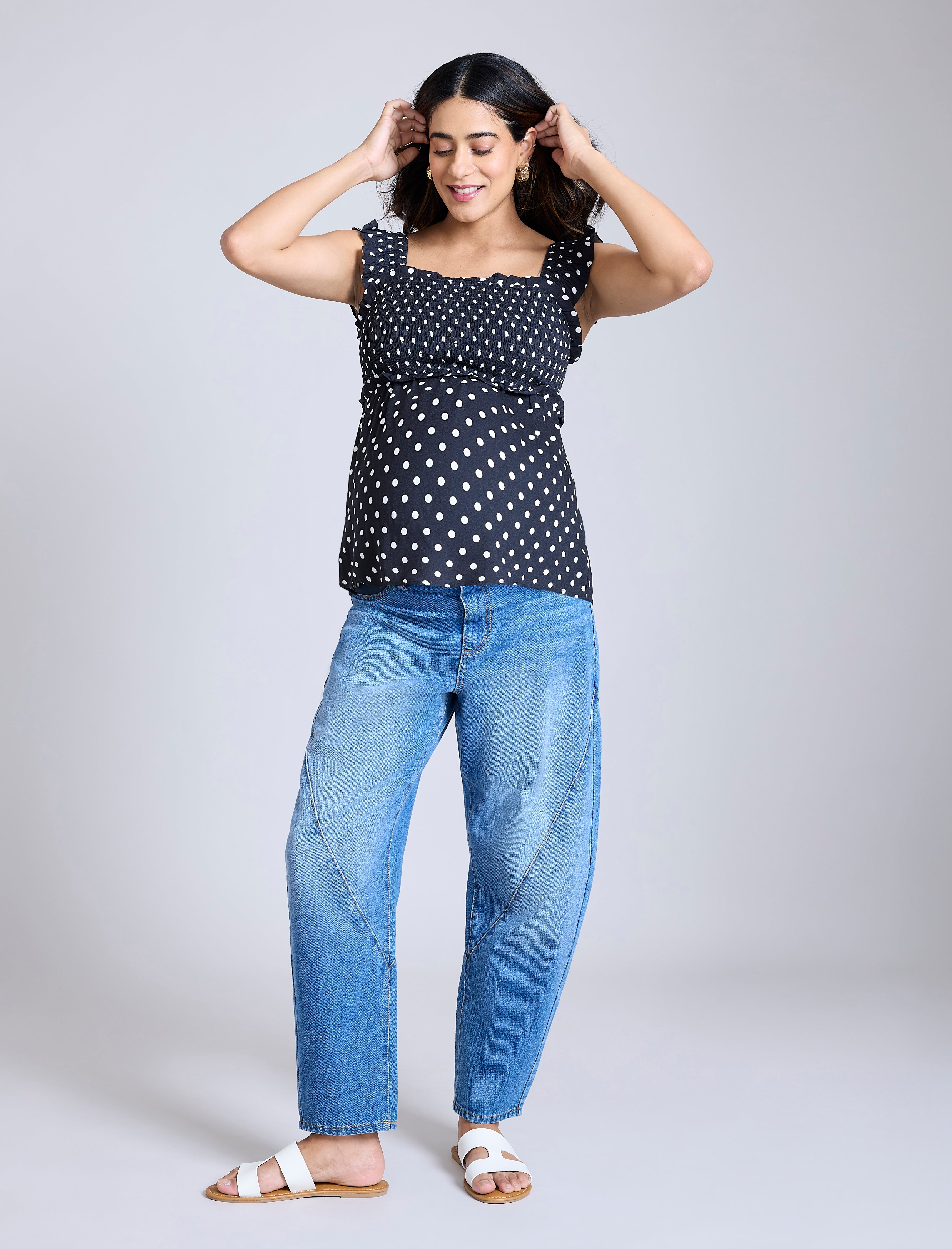 Ruffle Back Detail Top