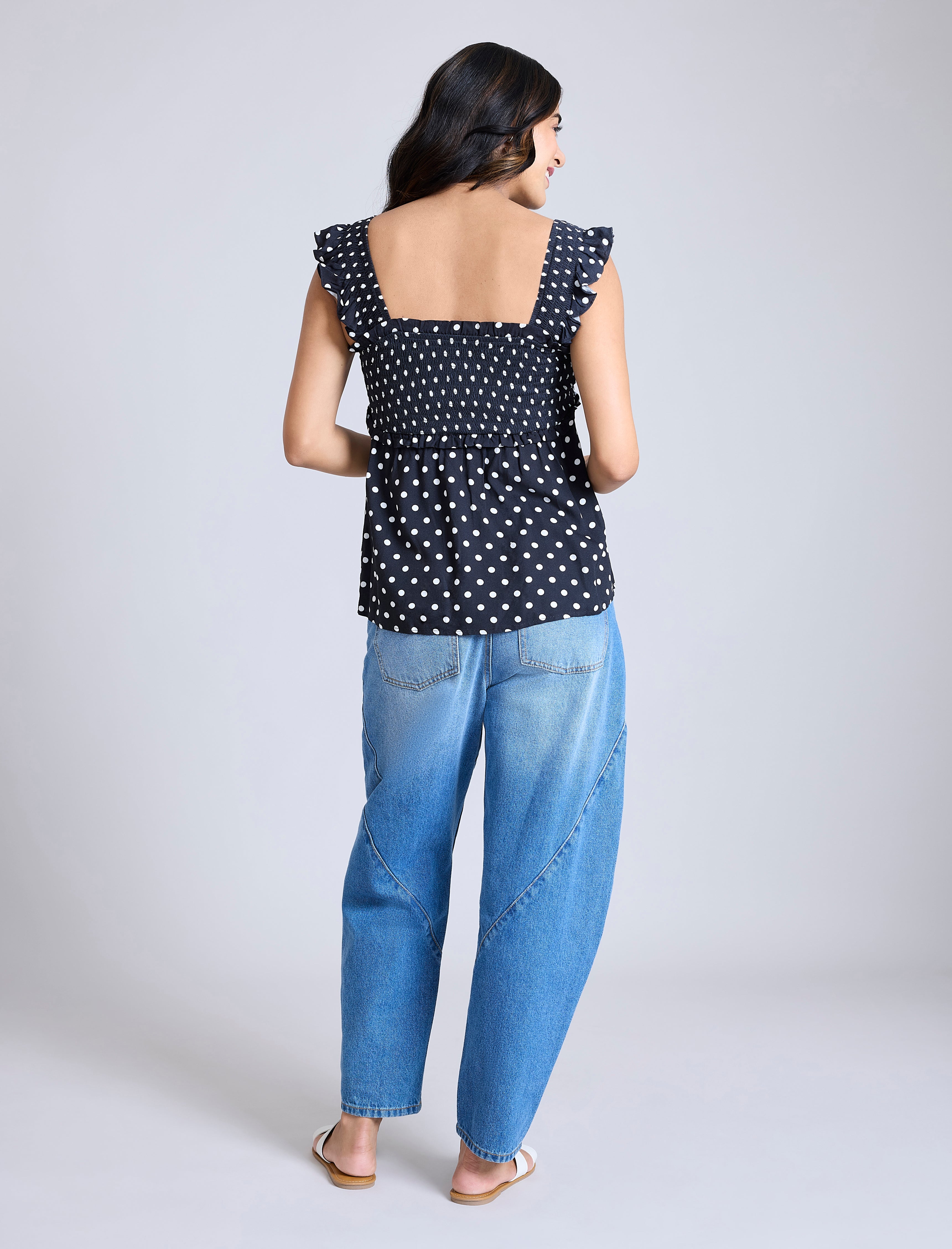 Ruffle Back Detail Top