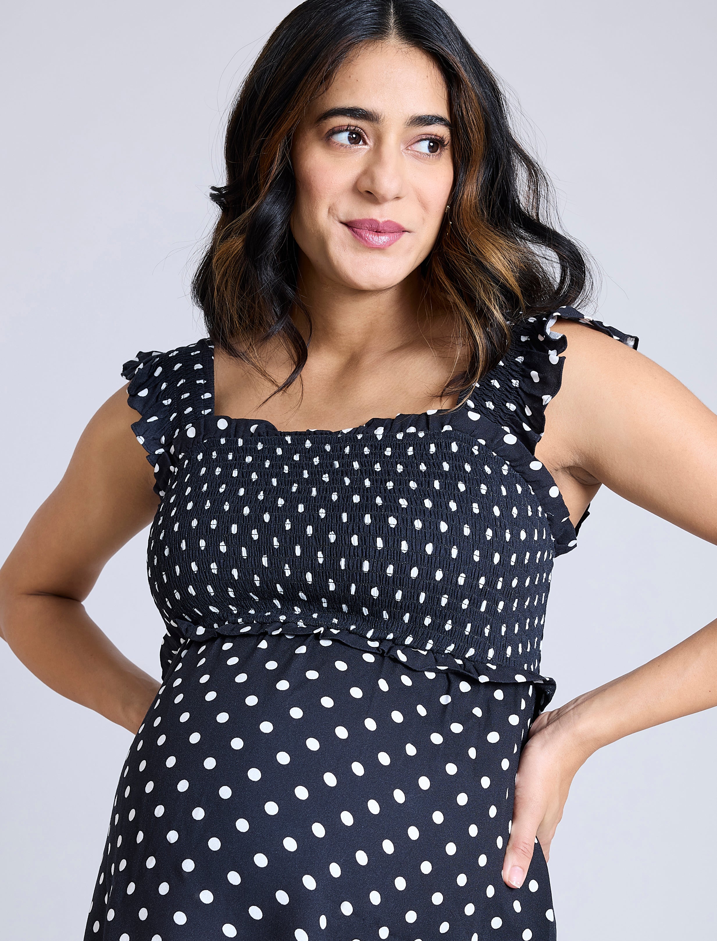 Ruffle Back Detail Top