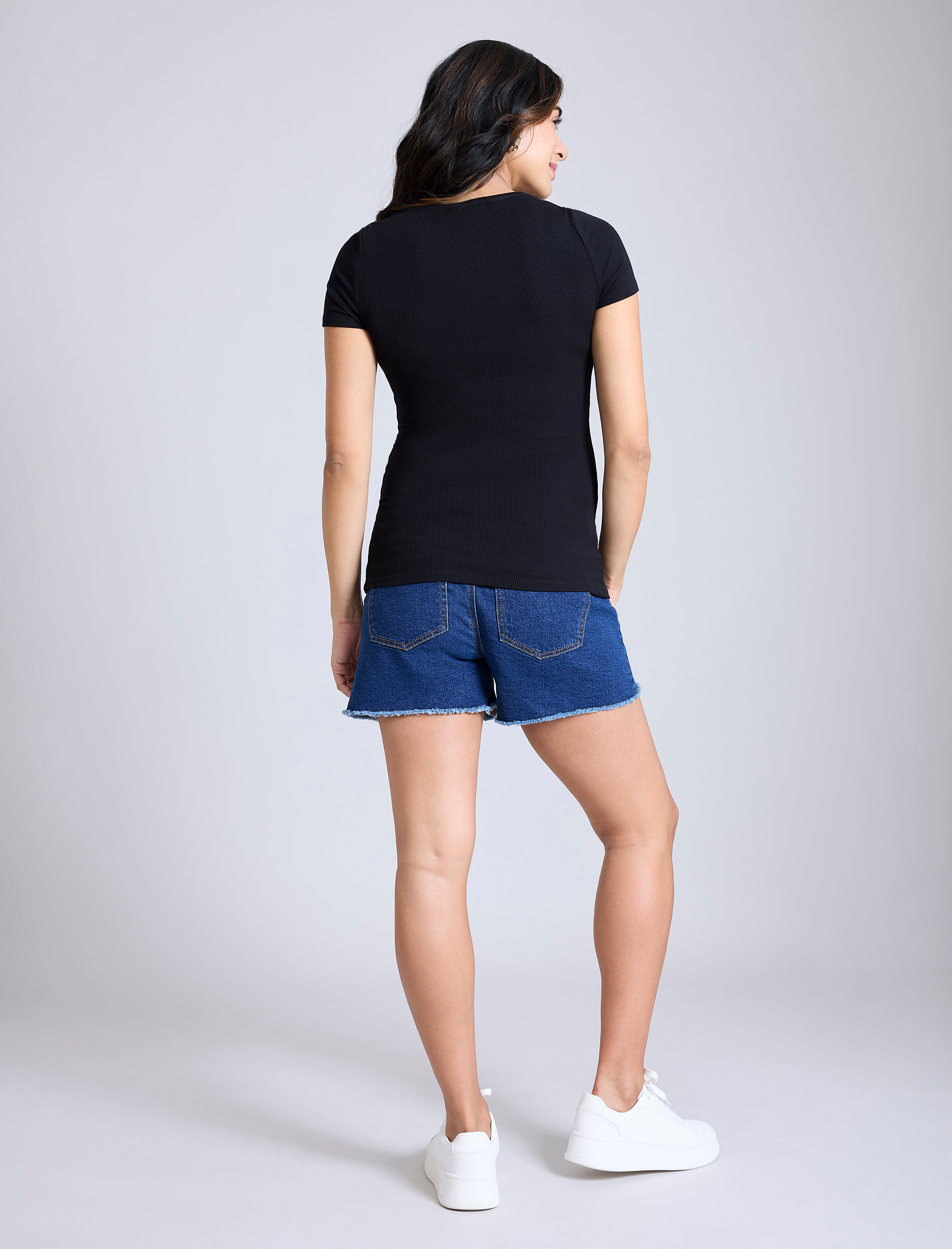 Square Neck Short Sleeve Top