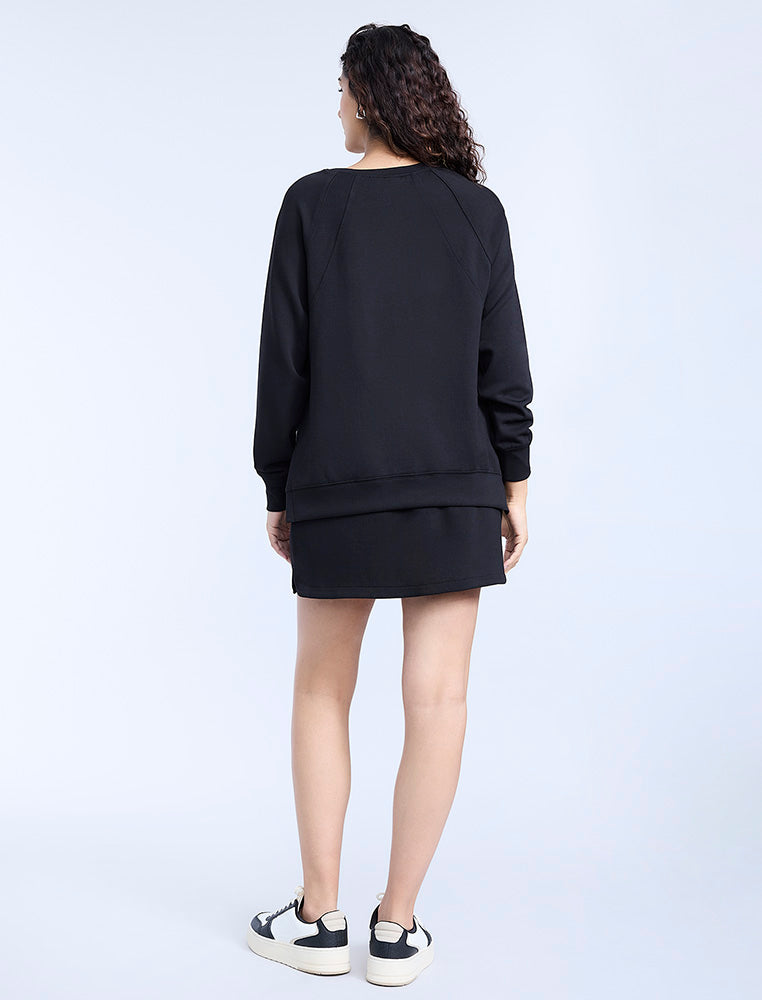 Long Sleeve Raglan With Side Slits