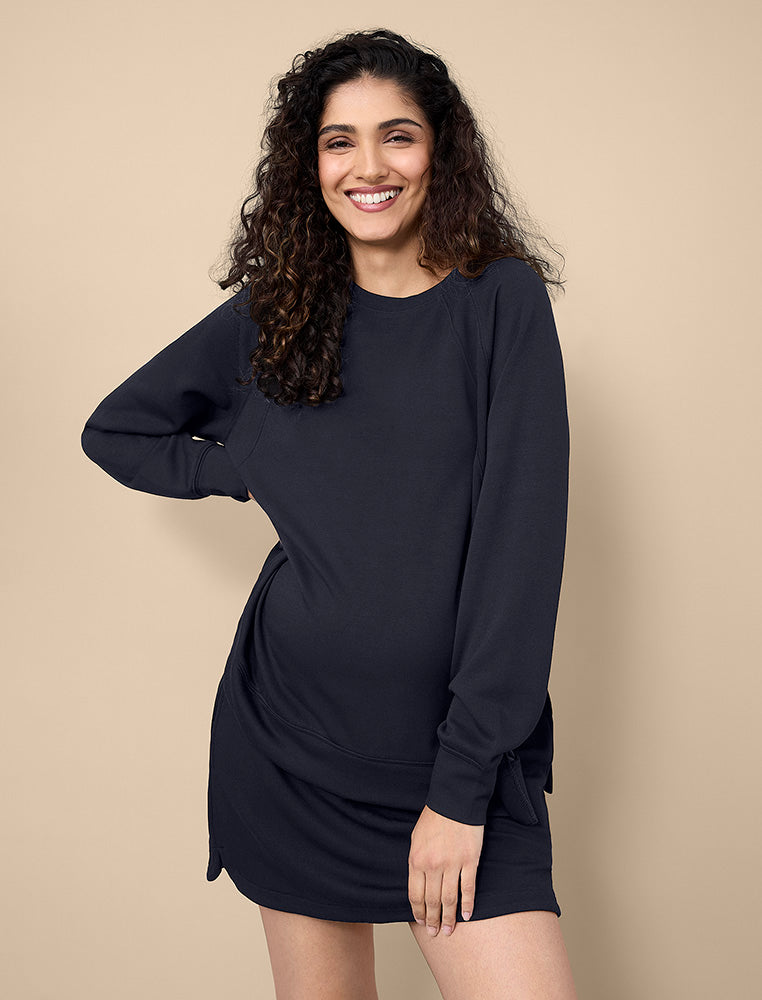 Long Sleeve Raglan With Side Slits
