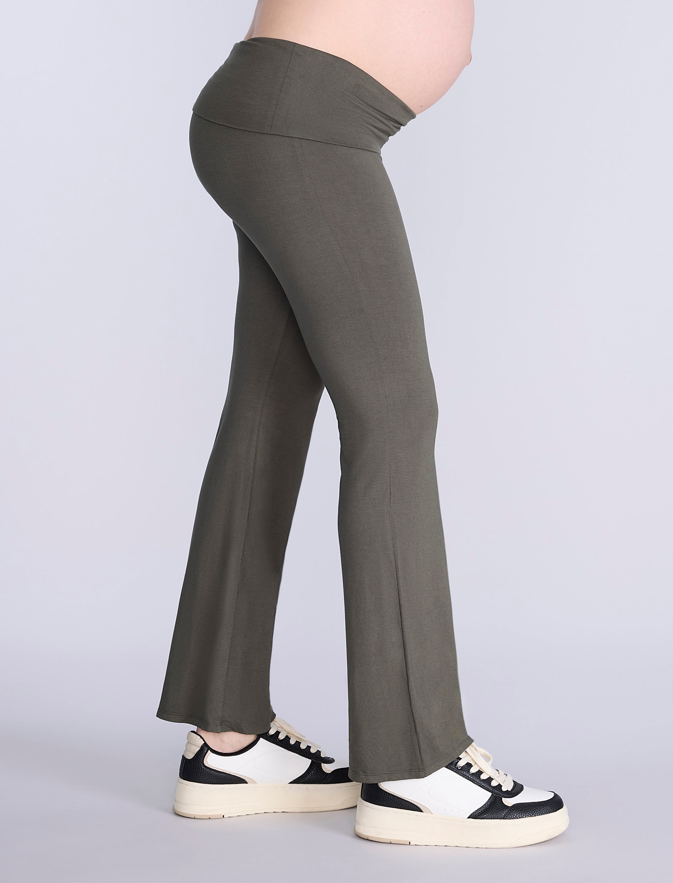 Roll Over Waist Flare Legging