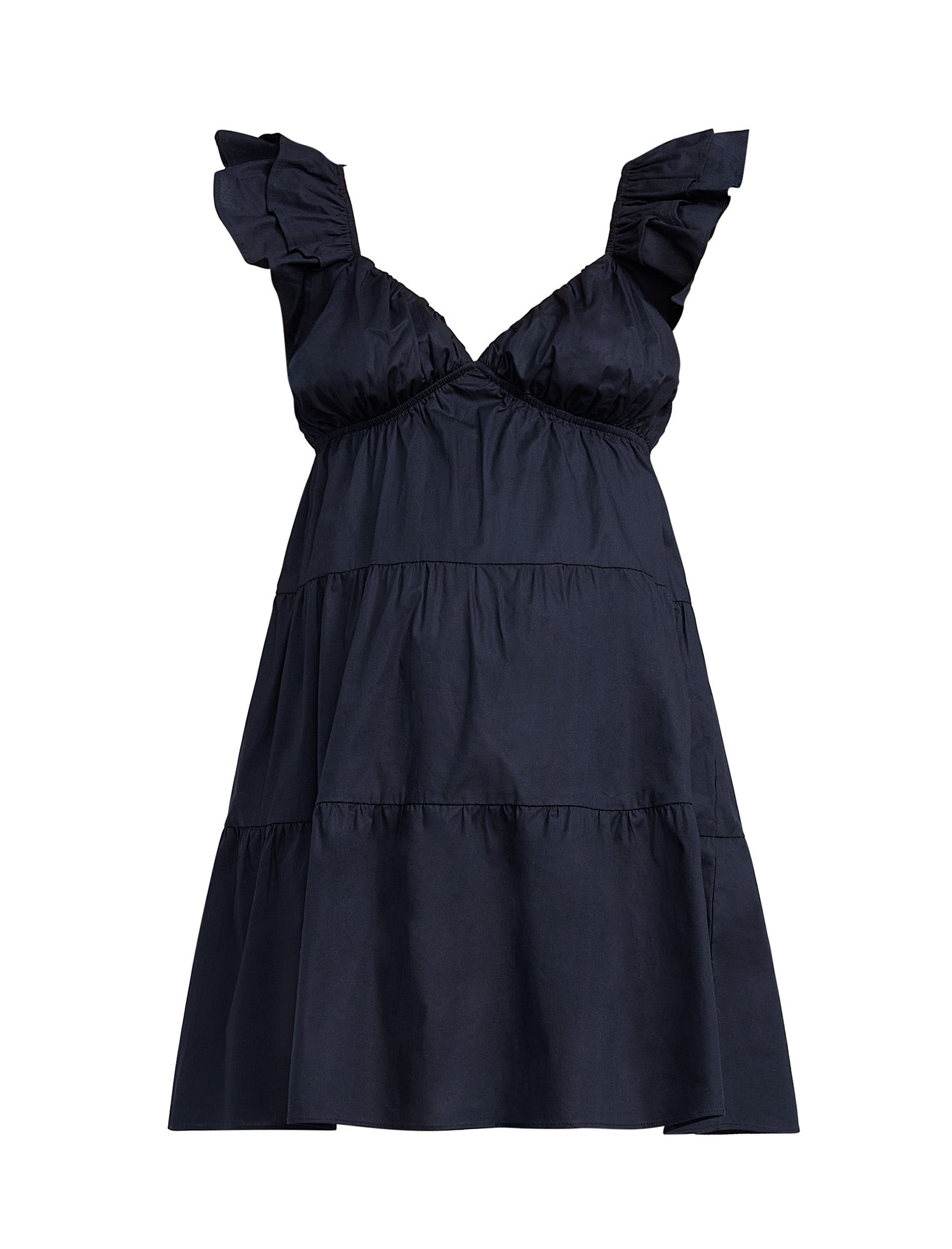Short Sleeve Flutter Sleeve Dress
