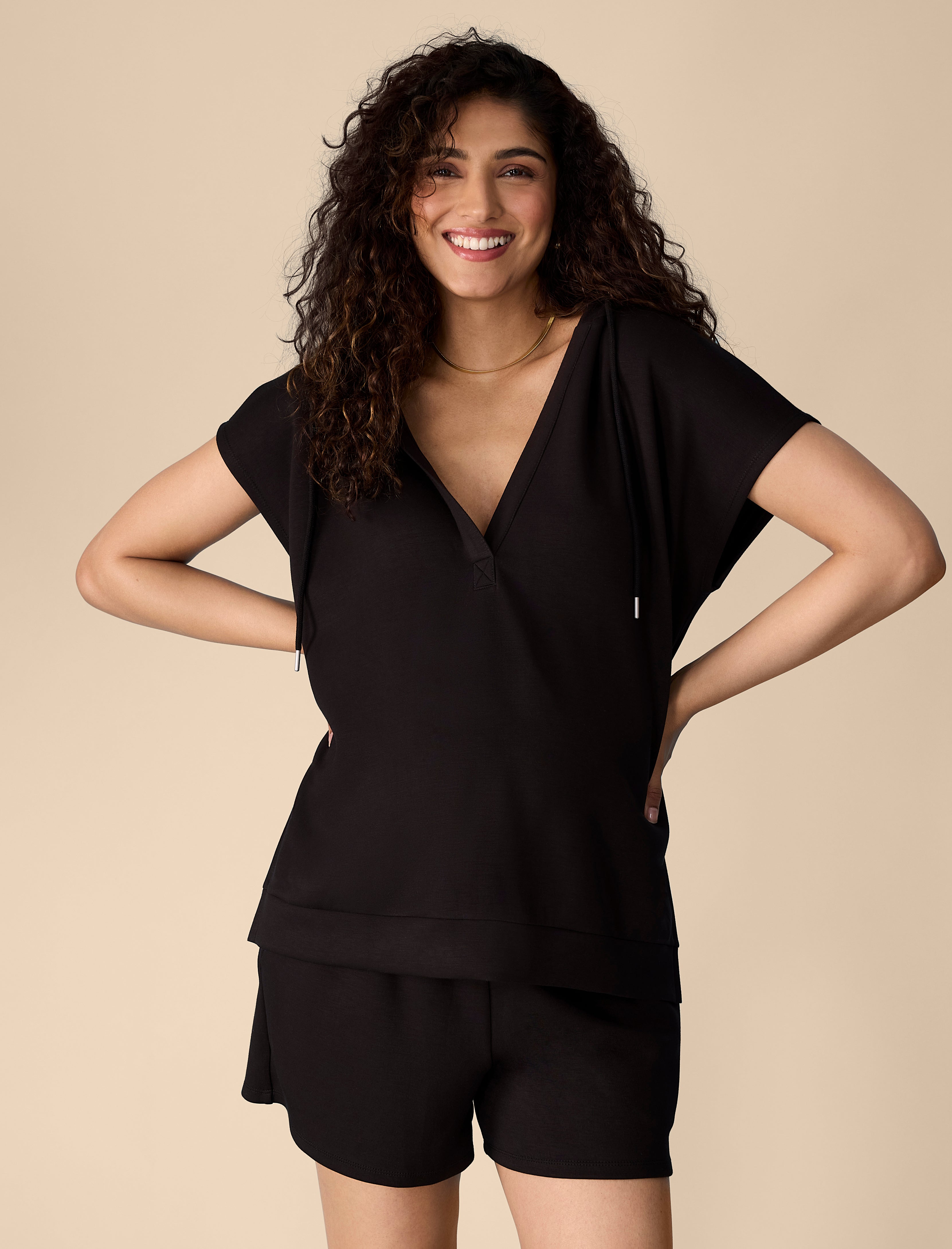 Hooded Short Sleeve Hoodie