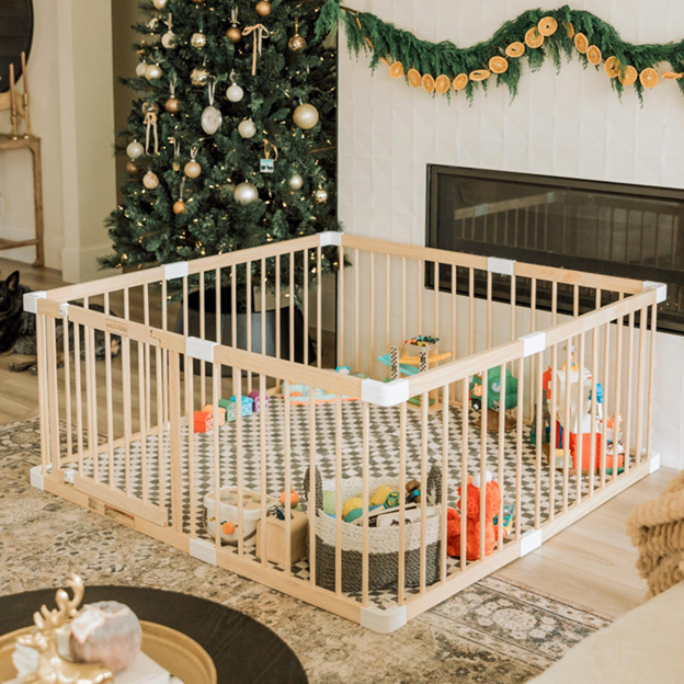 The Best Baby Playpen for Holidays and Beyond:  Unwrapping the Grovi Wooden Playpen
