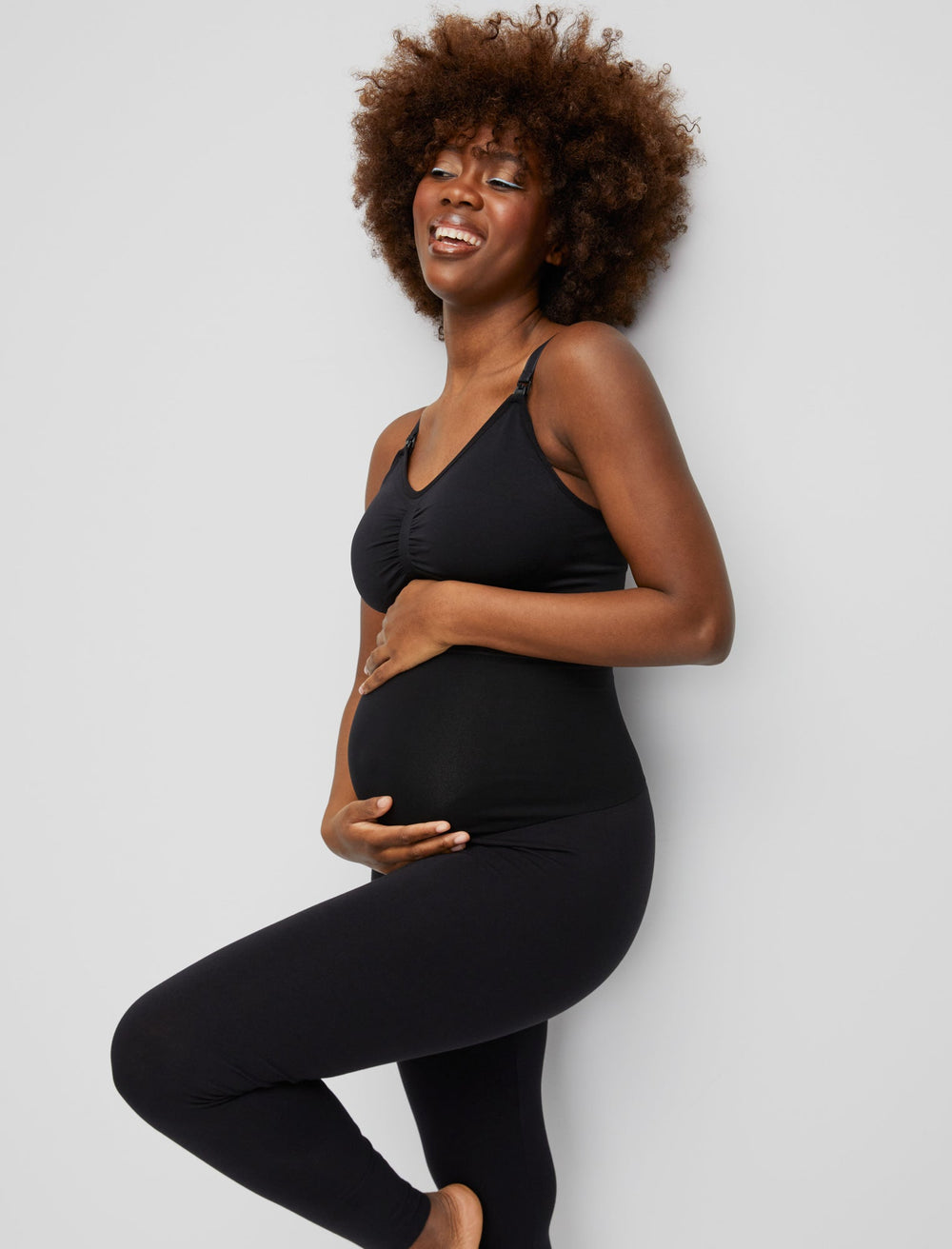 Women's Maternity Solid Leggings Medium Stretchy Yoga Sports