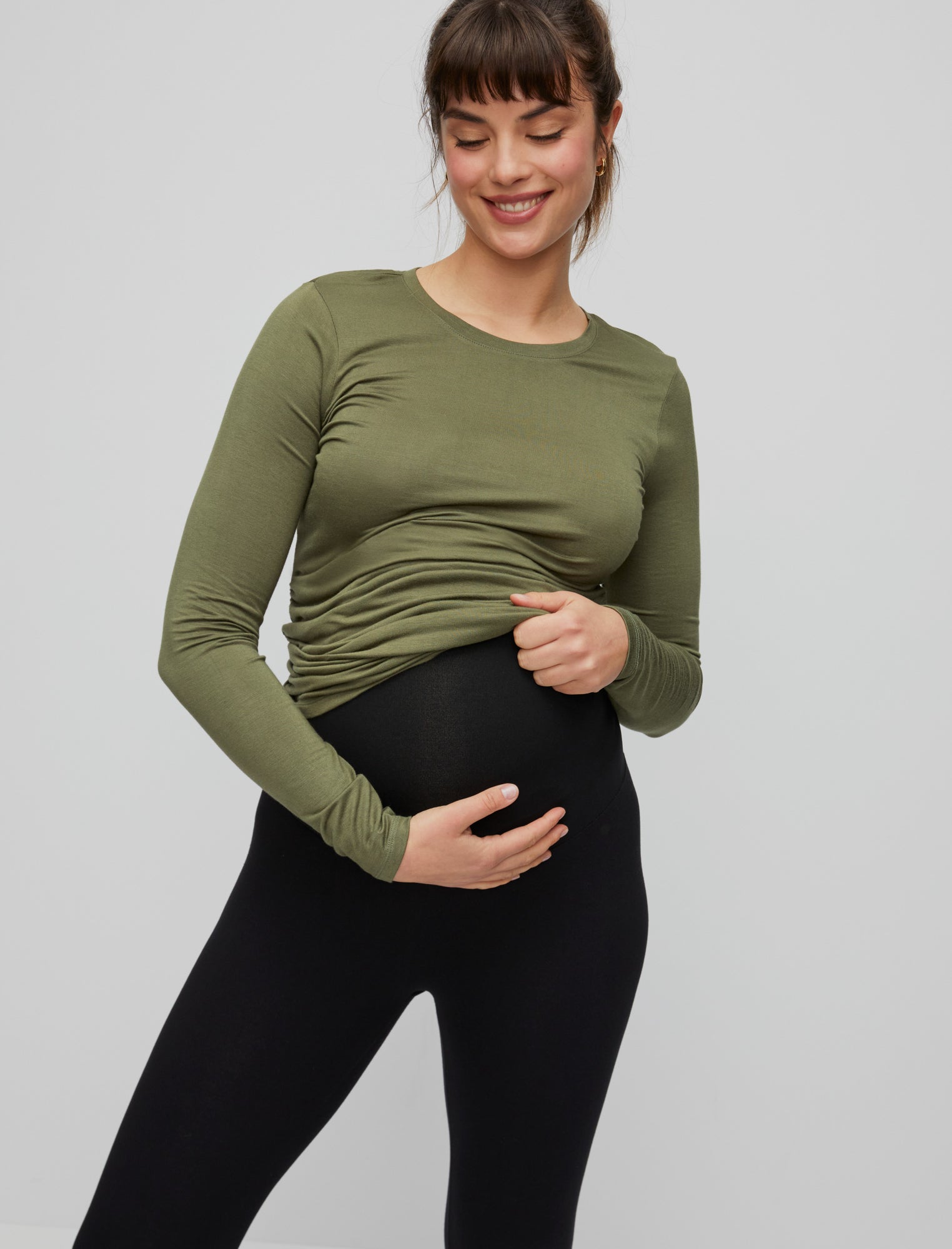 Basic Layering Secret Fit Belly Maternity Crop Leggings