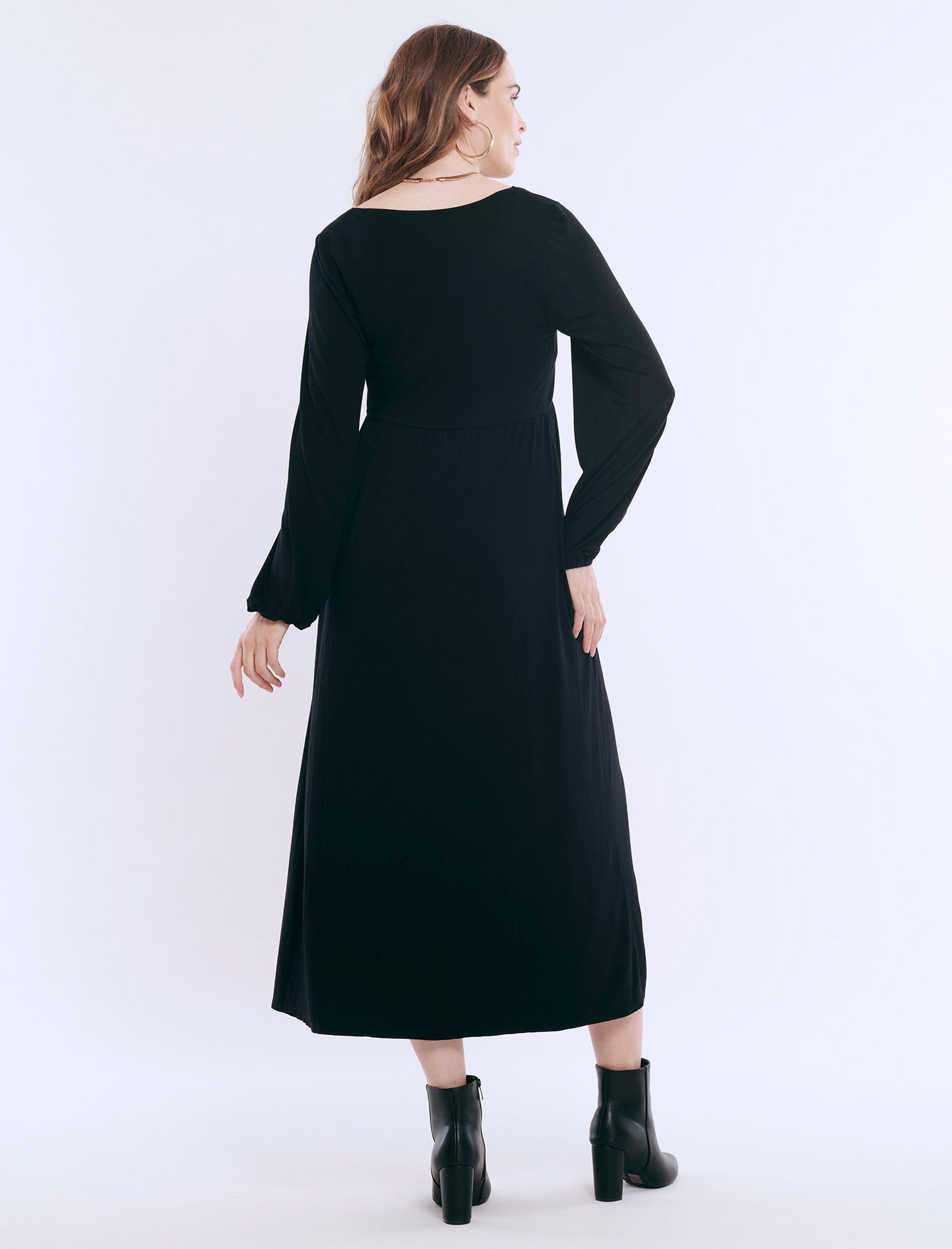 Long Sleeve Empire Waist Maxi Dress