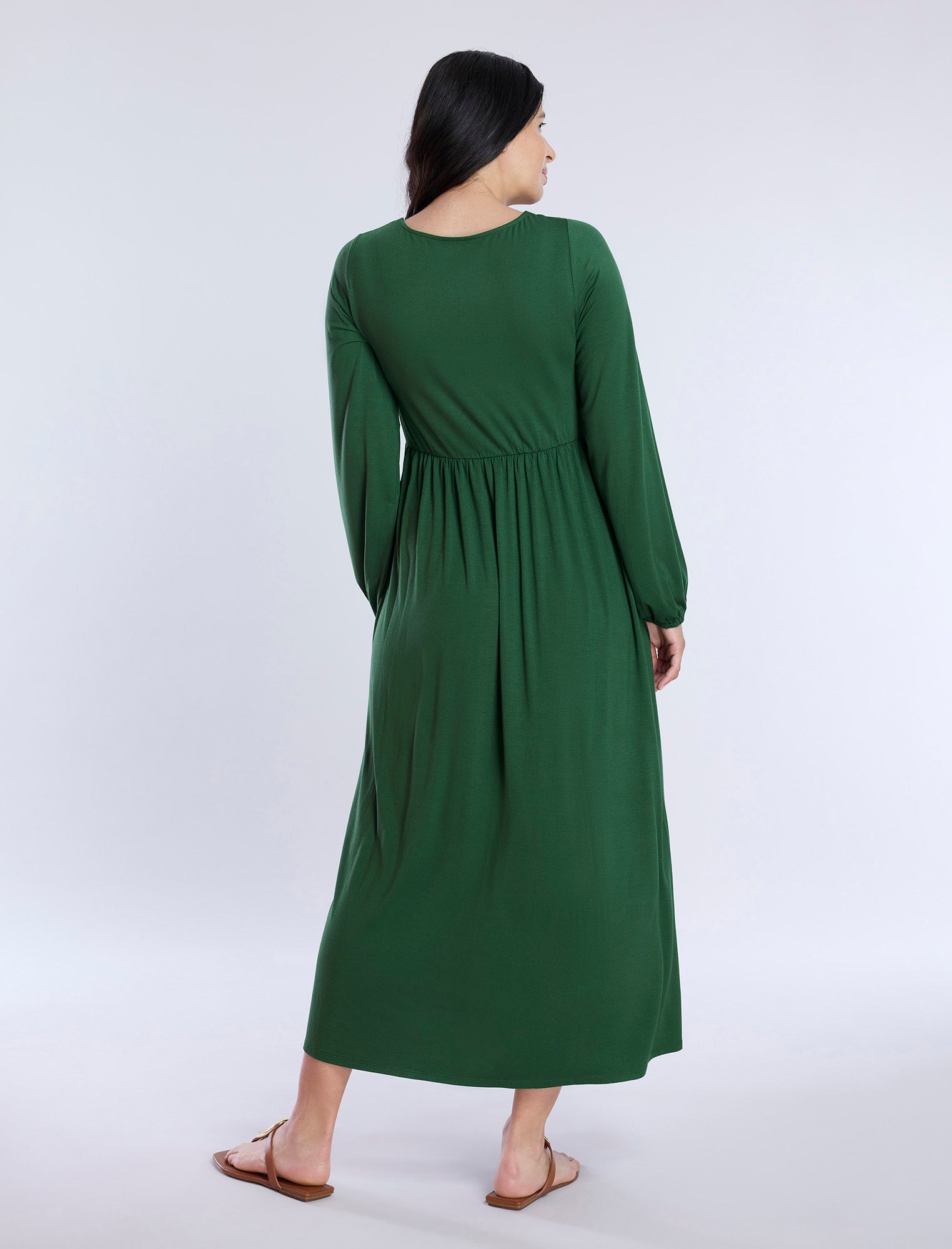 Long Sleeve Empire Waist Maxi Dress