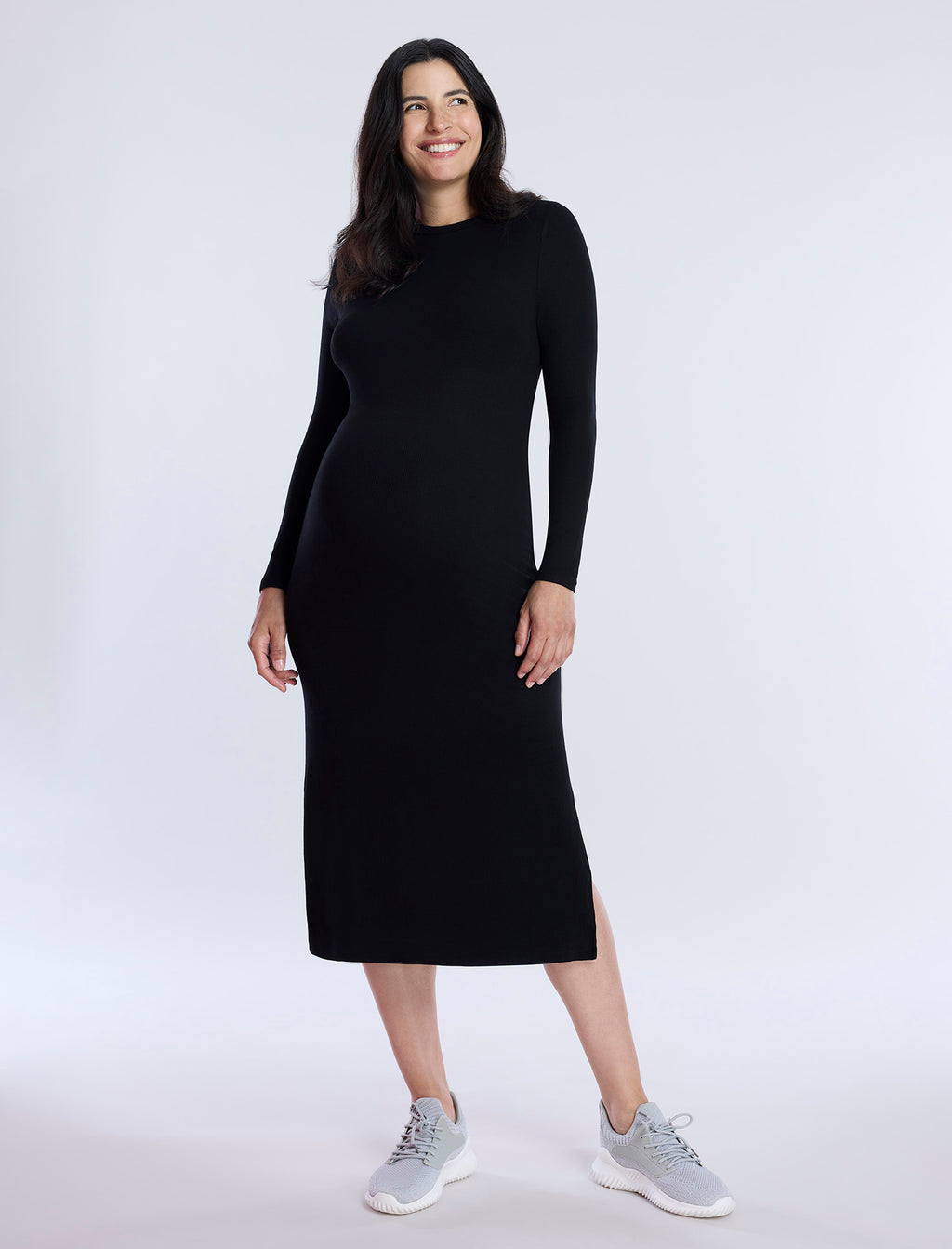 long sleeve active dress Rib Knit Column Victoria Ensemble Ankara Unique Wears,african Women Elevate your sportswear collection Color:Verde/Fawn