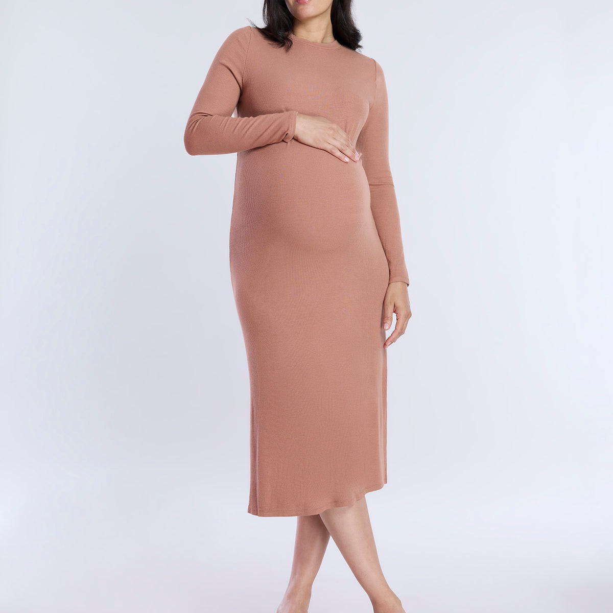 fitted lace wedding dress Seamless Long Sleeve Slip Dress