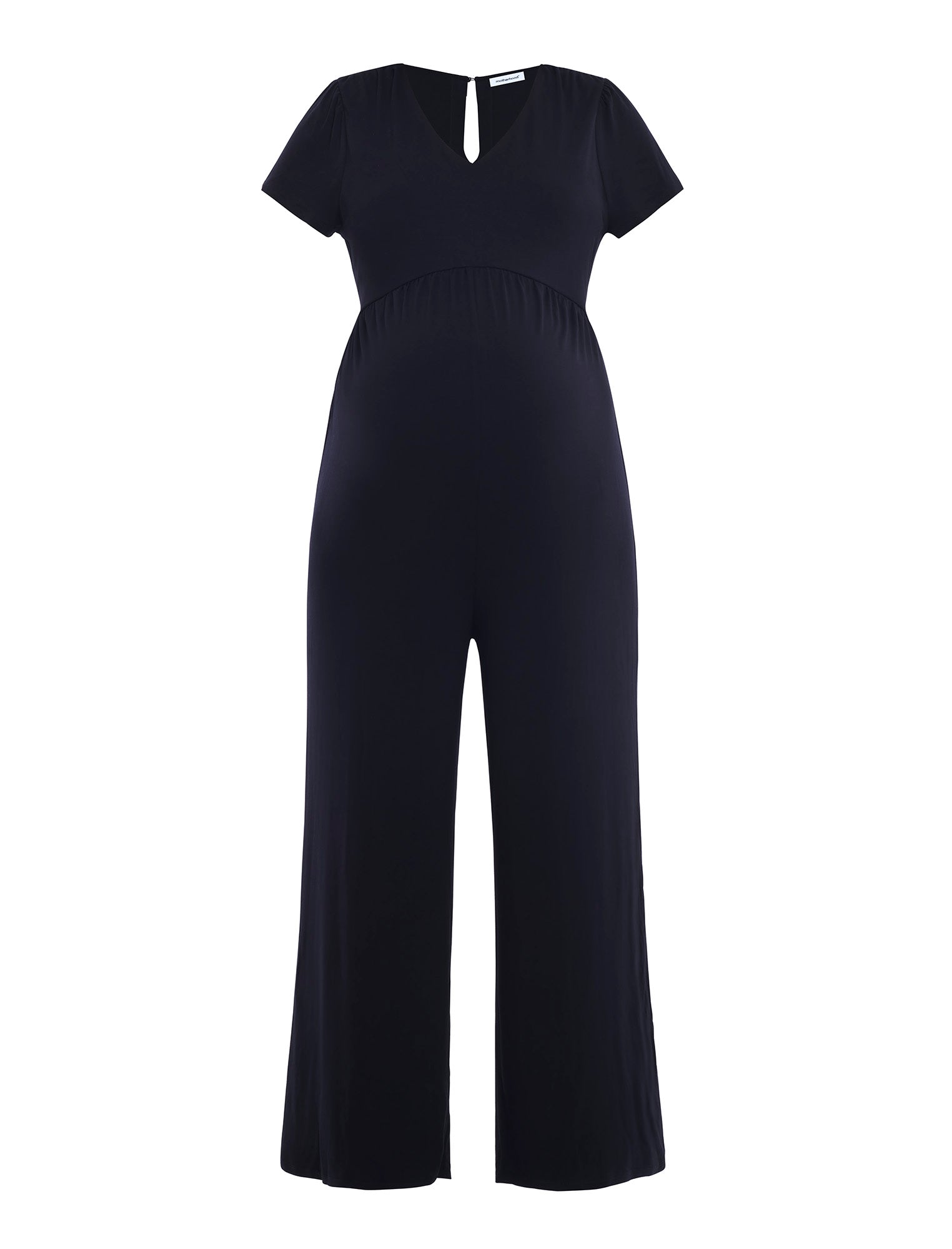 Short Sleeve V-Neck Jumpsuit