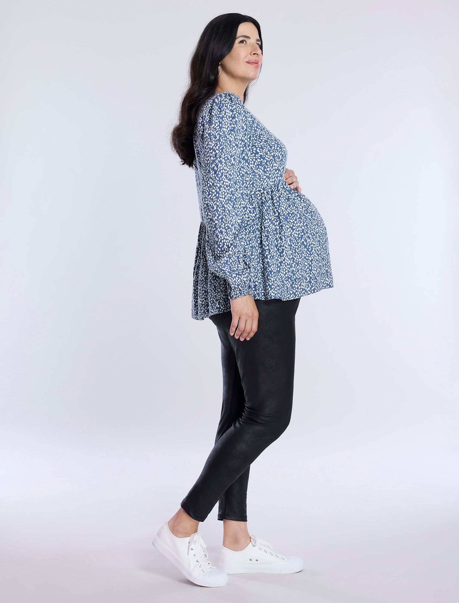 Long Sleeve Keyhole Blouse