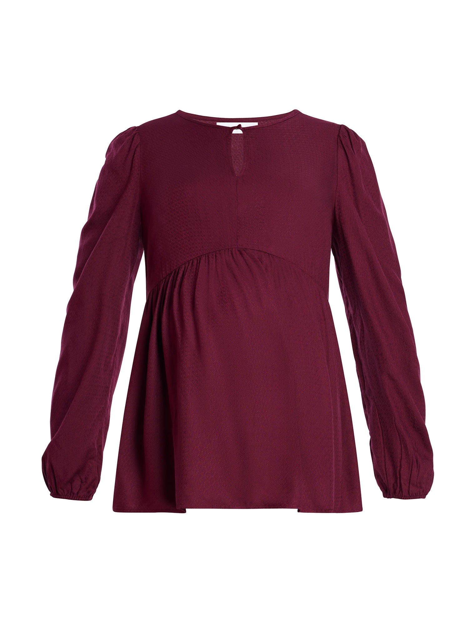 Long Sleeve Keyhole Blouse