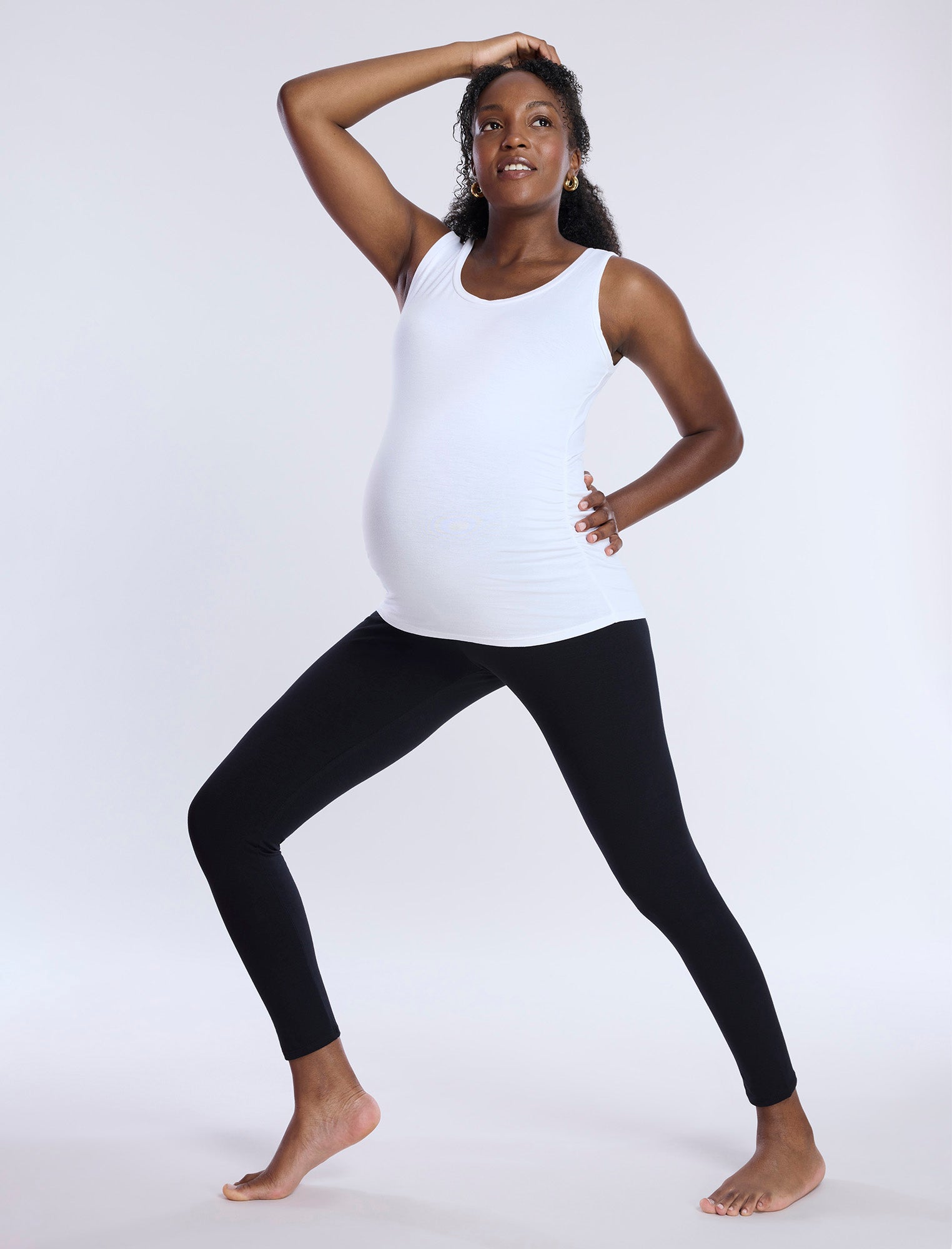 Side Ruched Maternity Tank Top