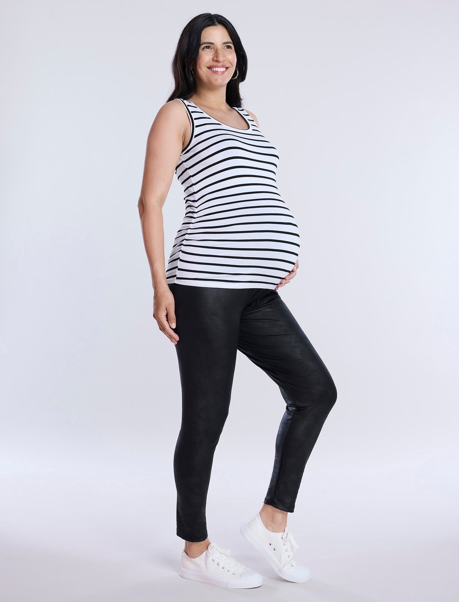 Side Ruched Maternity Tank Top