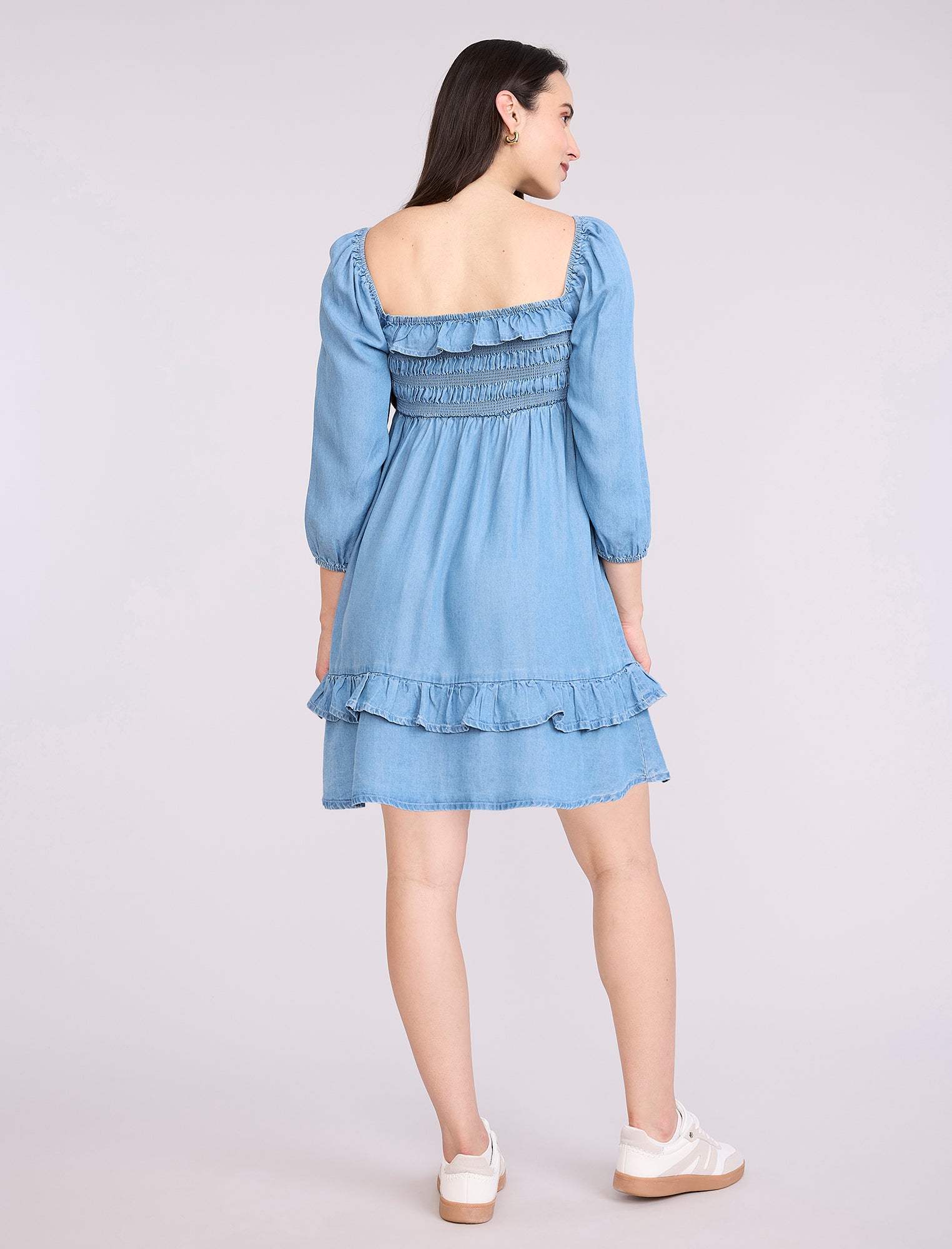 Smocked Baby Doll Mini Dress