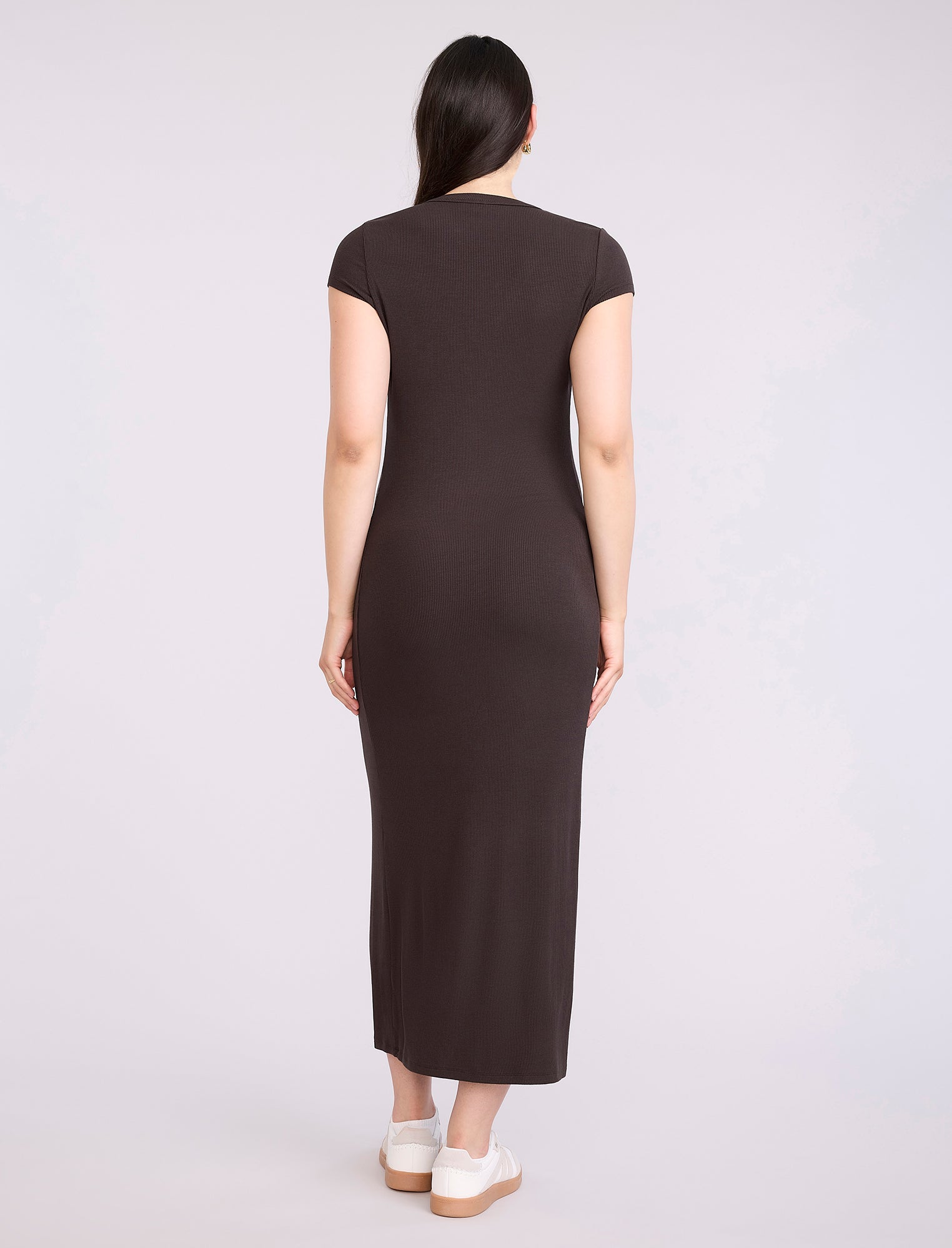 Maternity Henley Bodycon Maxi Dress