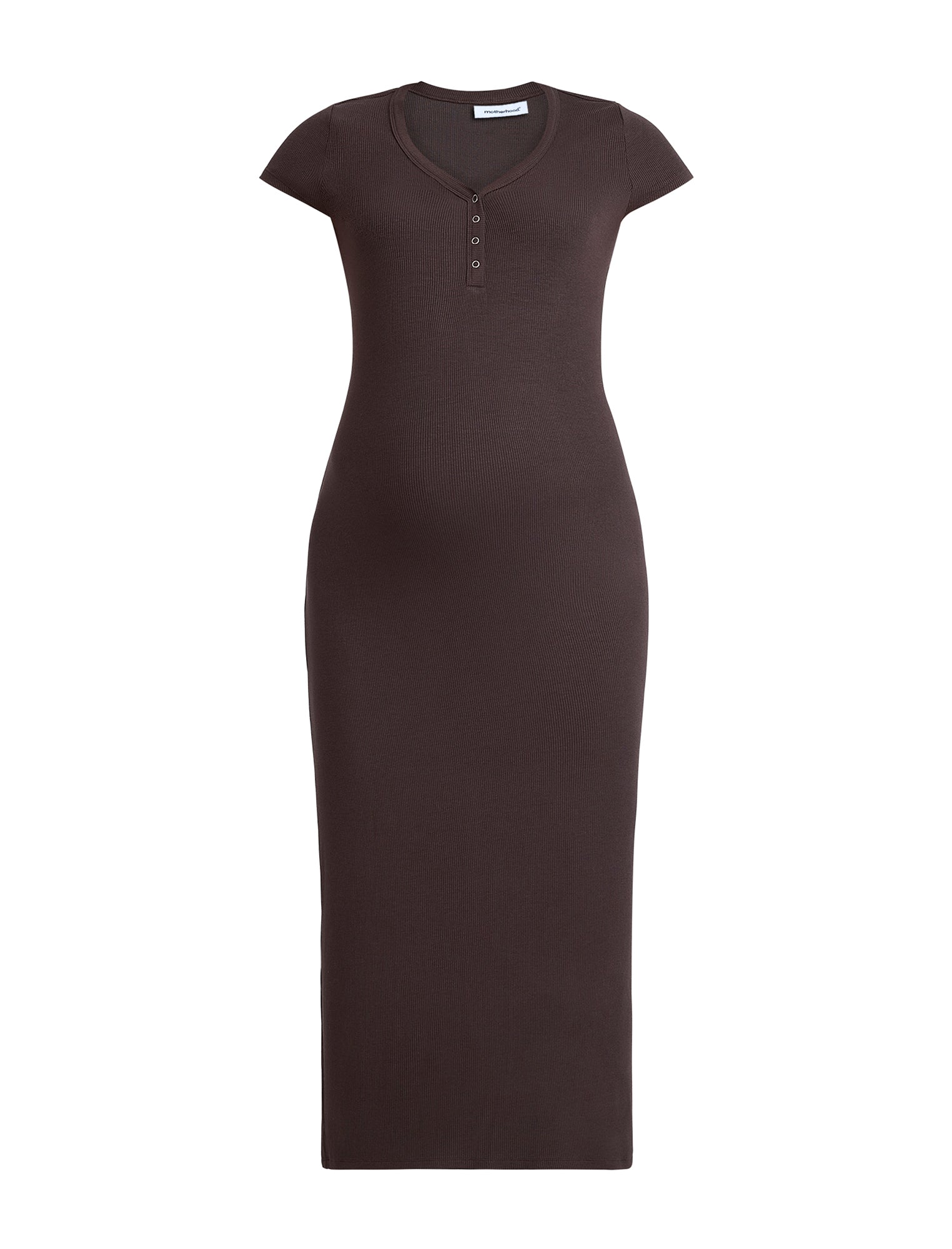 Maternity Henley Bodycon Maxi Dress
