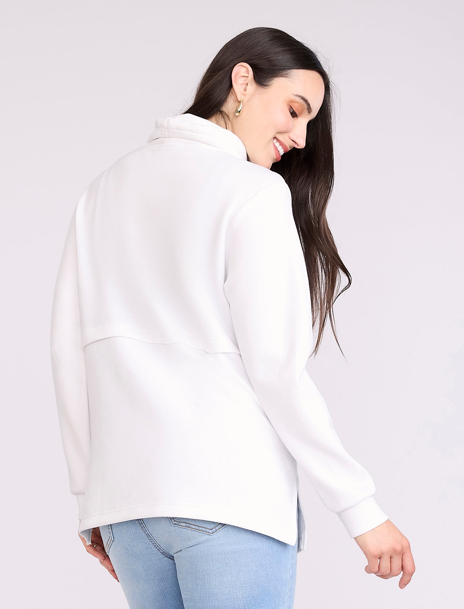 Funnel Neck Nursing Sweatshirt