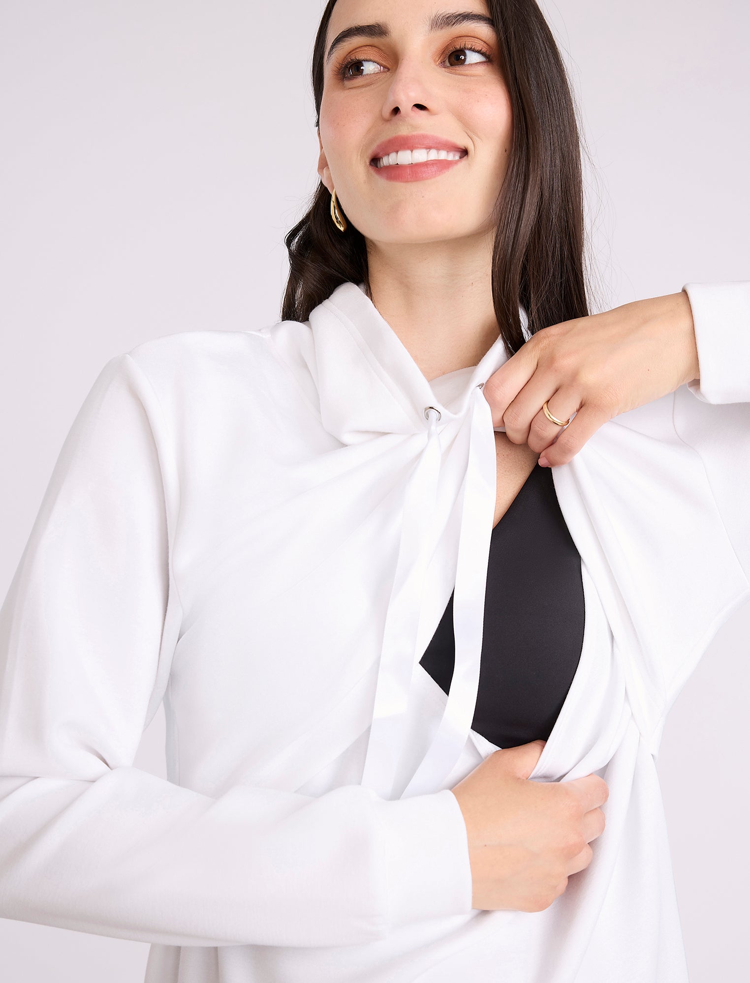 Funnel Neck Nursing Sweatshirt