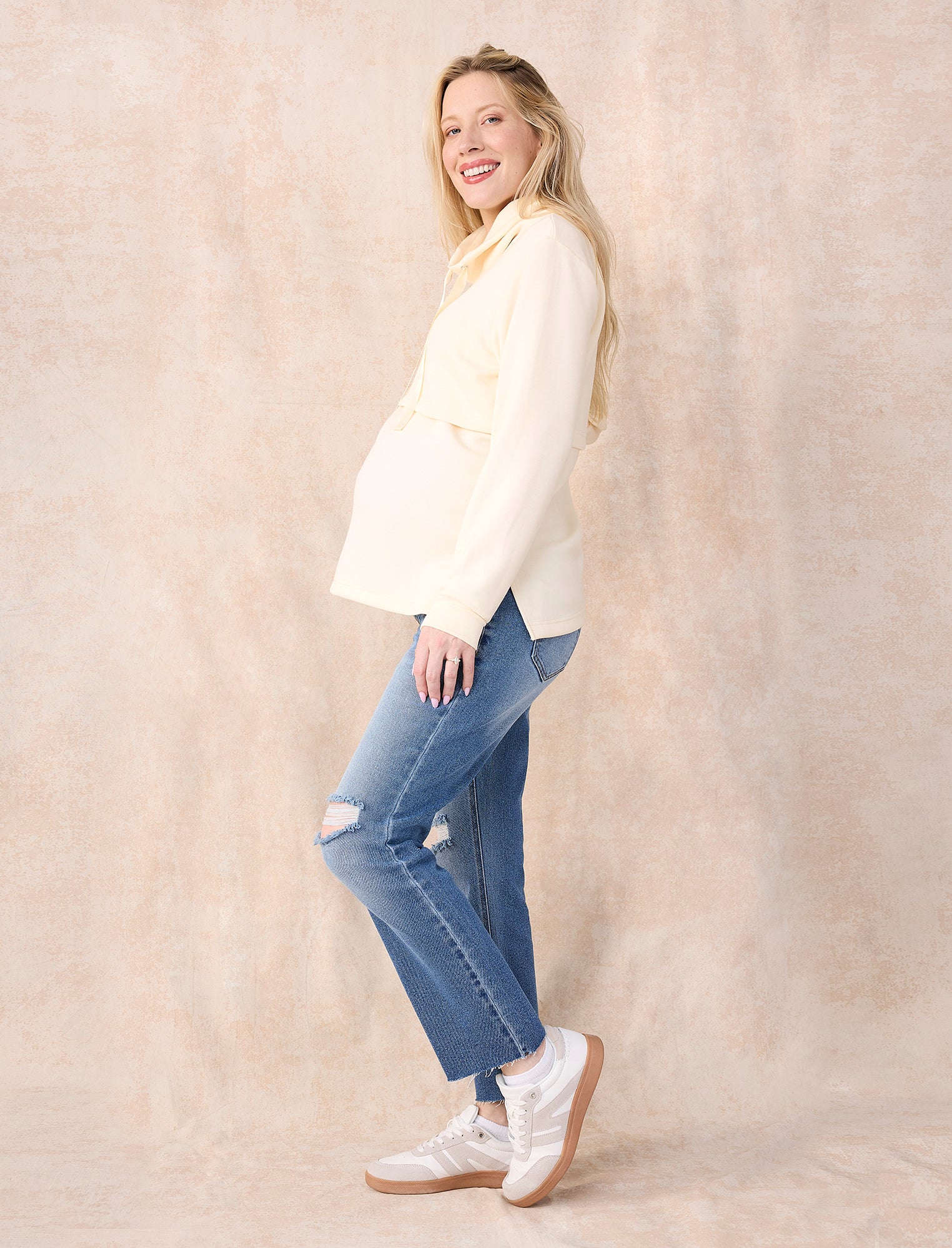 Funnel Neck Nursing Sweatshirt