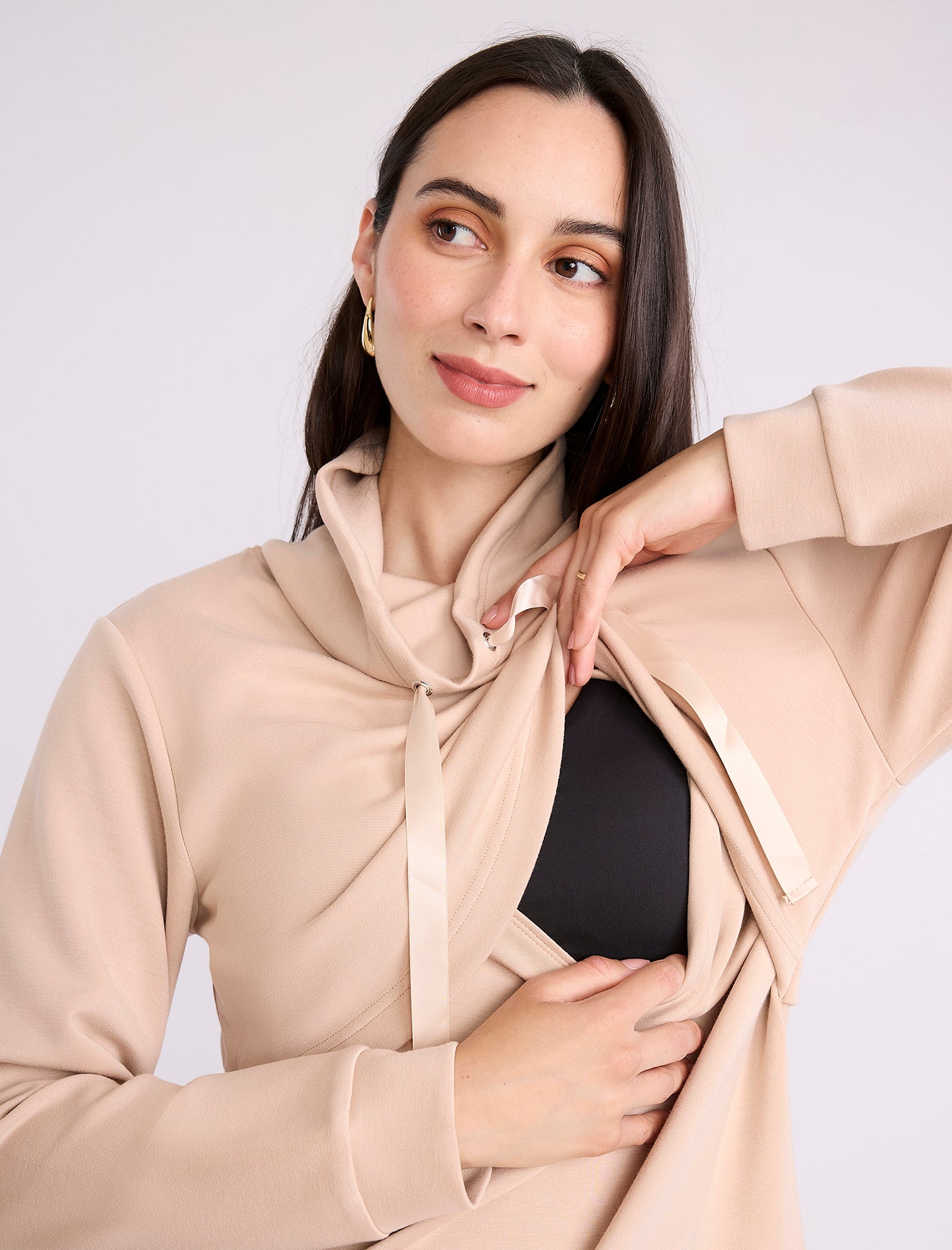 Funnel Neck Nursing Sweatshirt