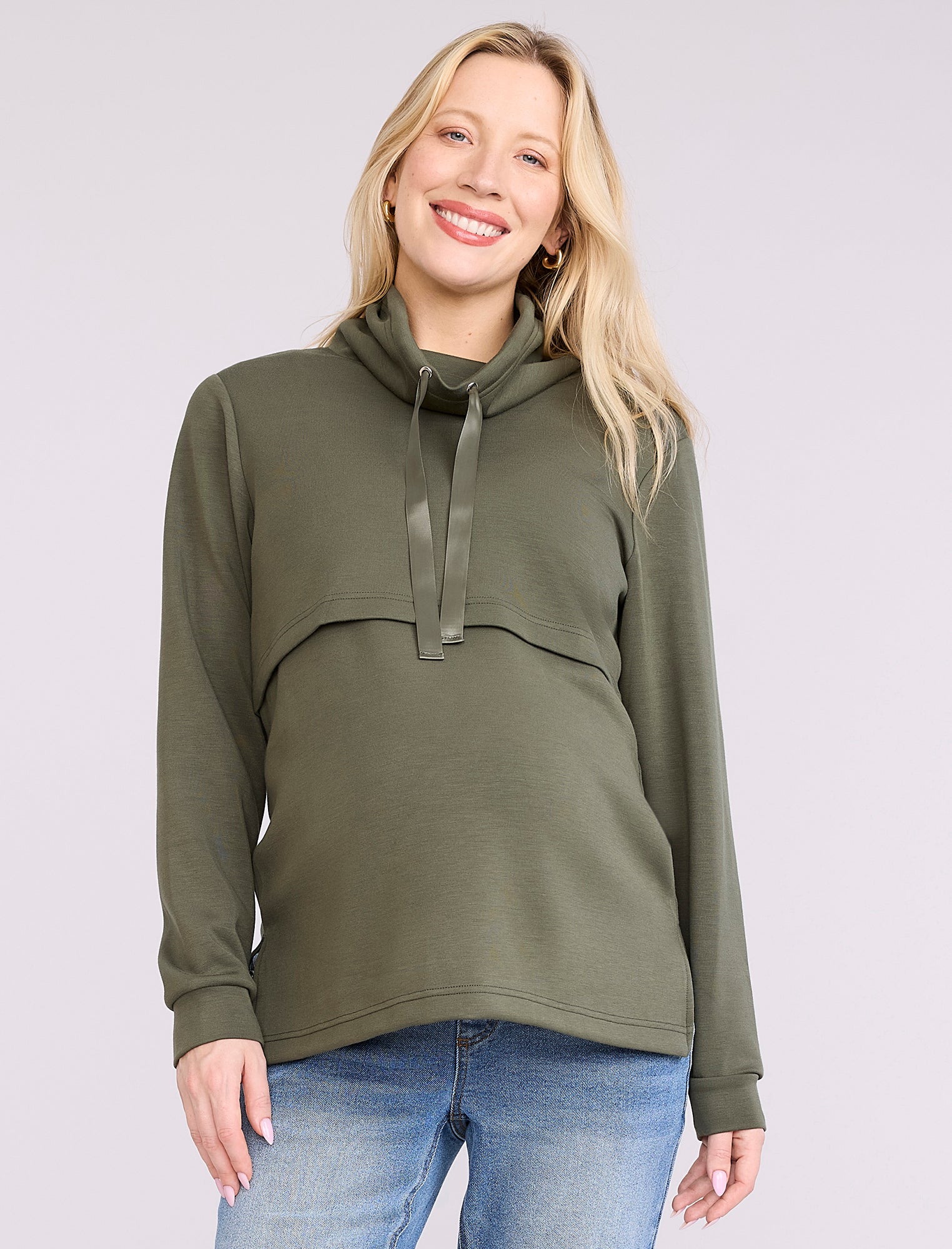 Funnel Neck Nursing Sweatshirt