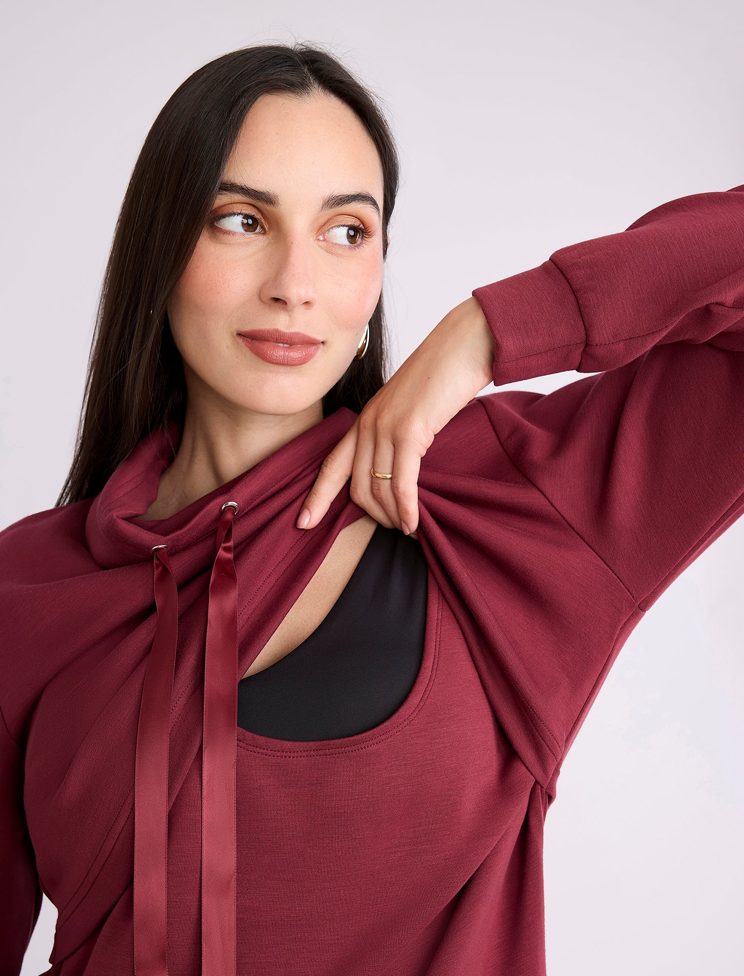 Funnel Neck Nursing Sweatshirt