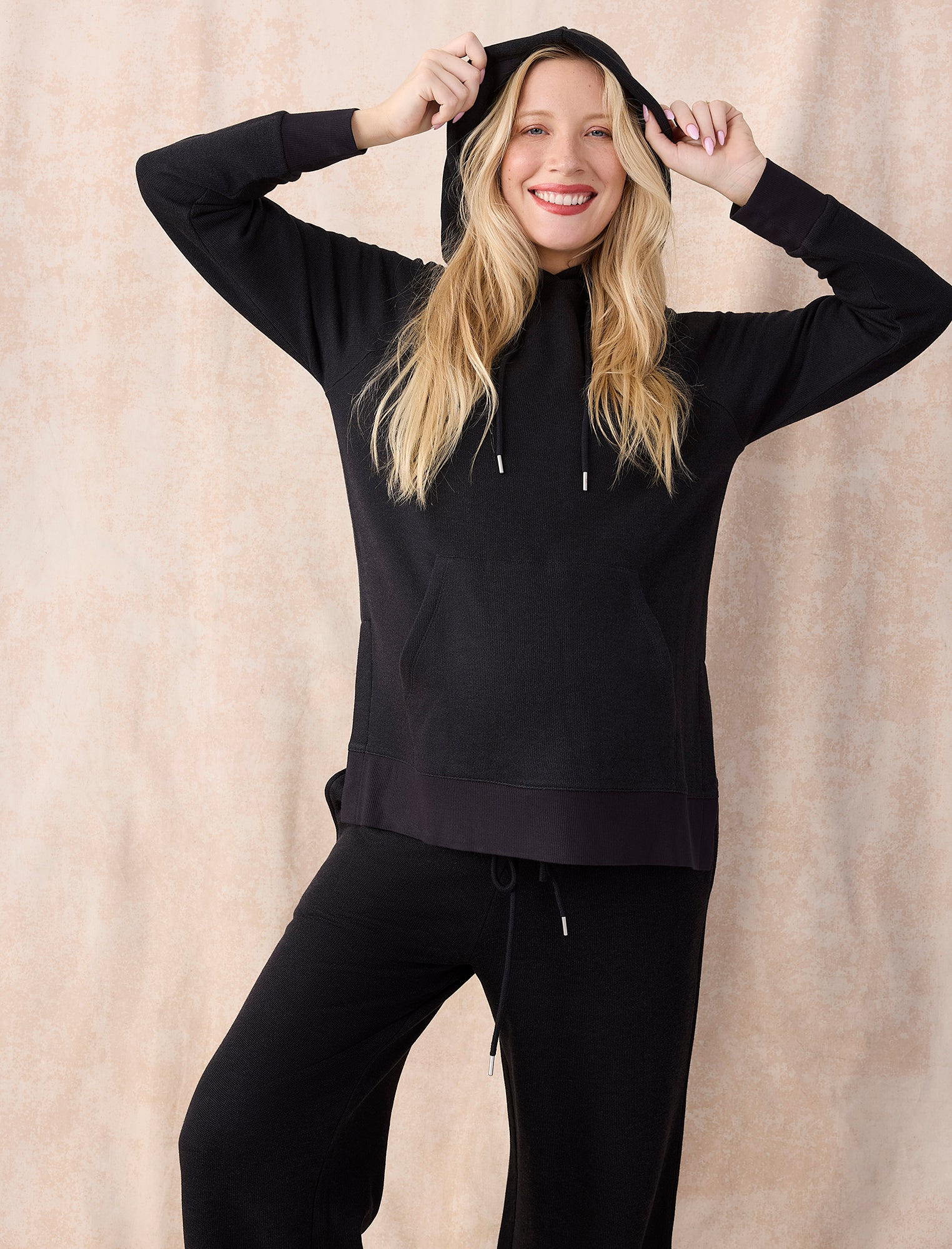 Maternity Tunic Hoodie with Side Slits