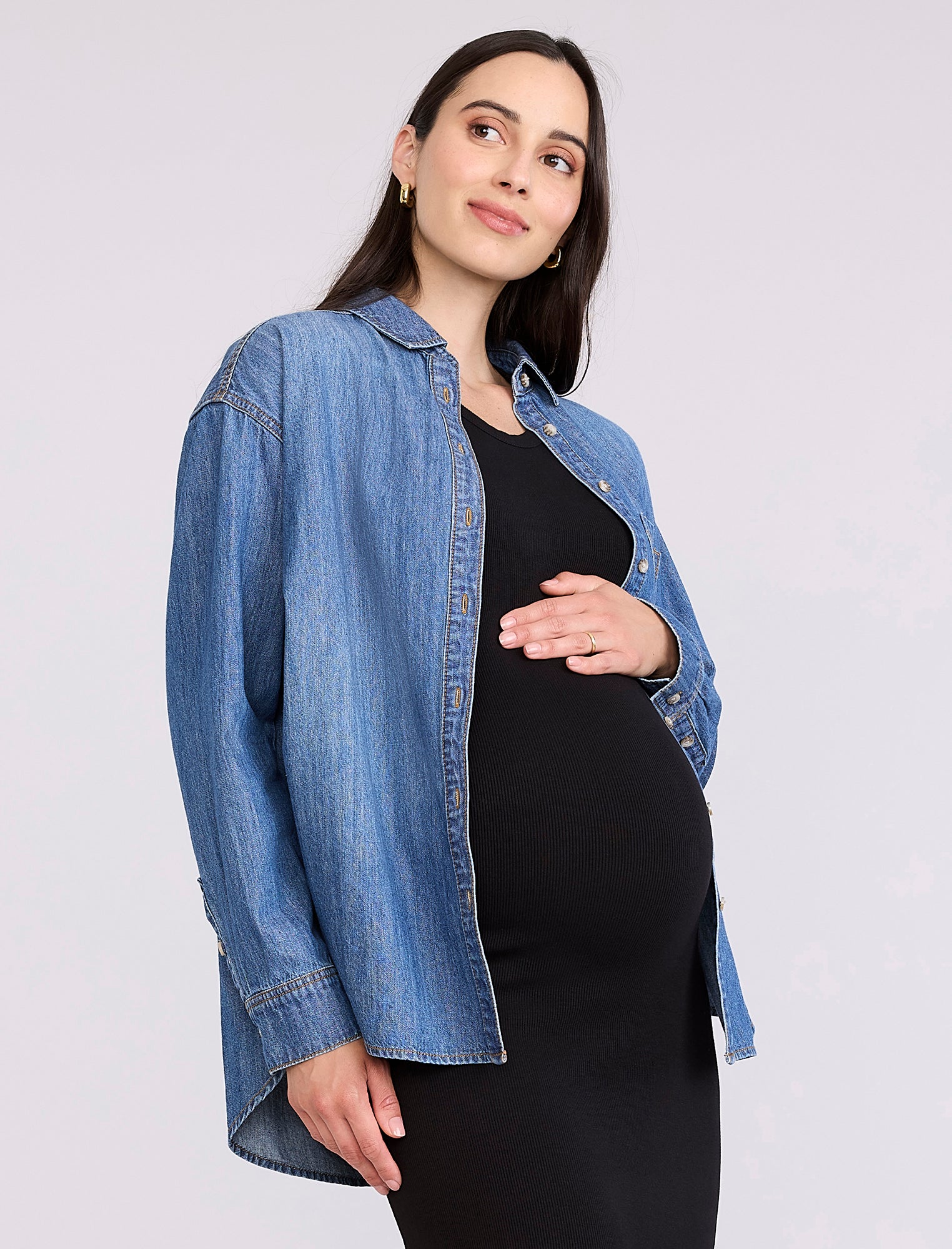 Denim Maternity Shirt