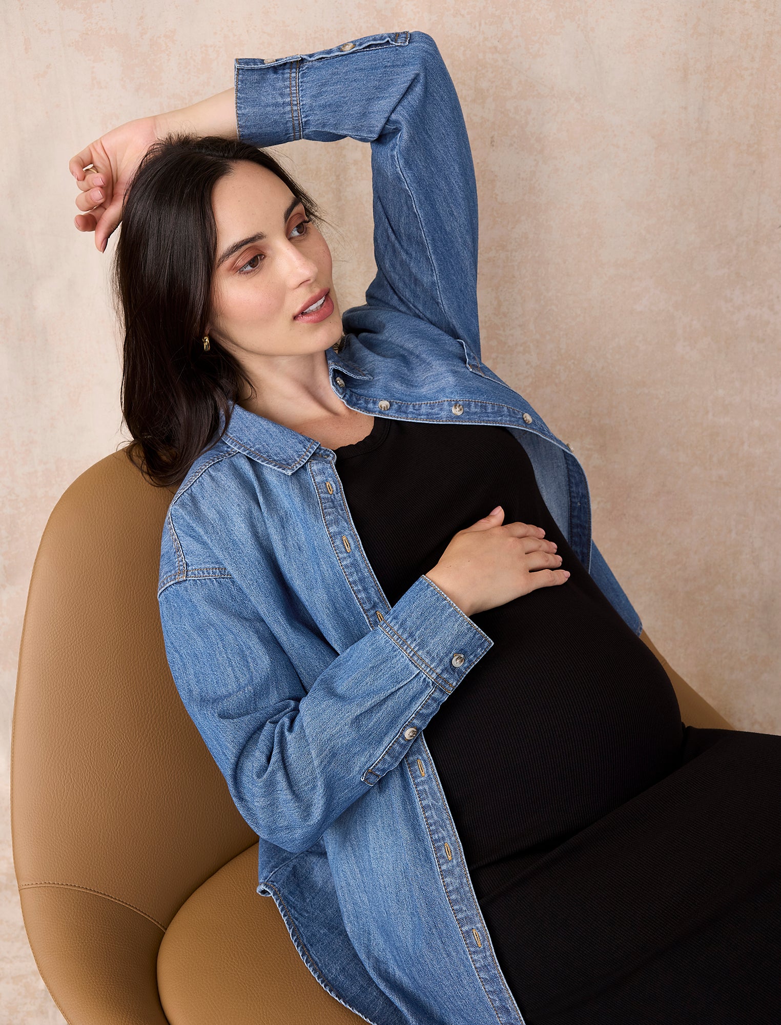 Denim Maternity Shirt