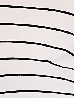 Close-up of fabric with black horizontal stripes on a white background