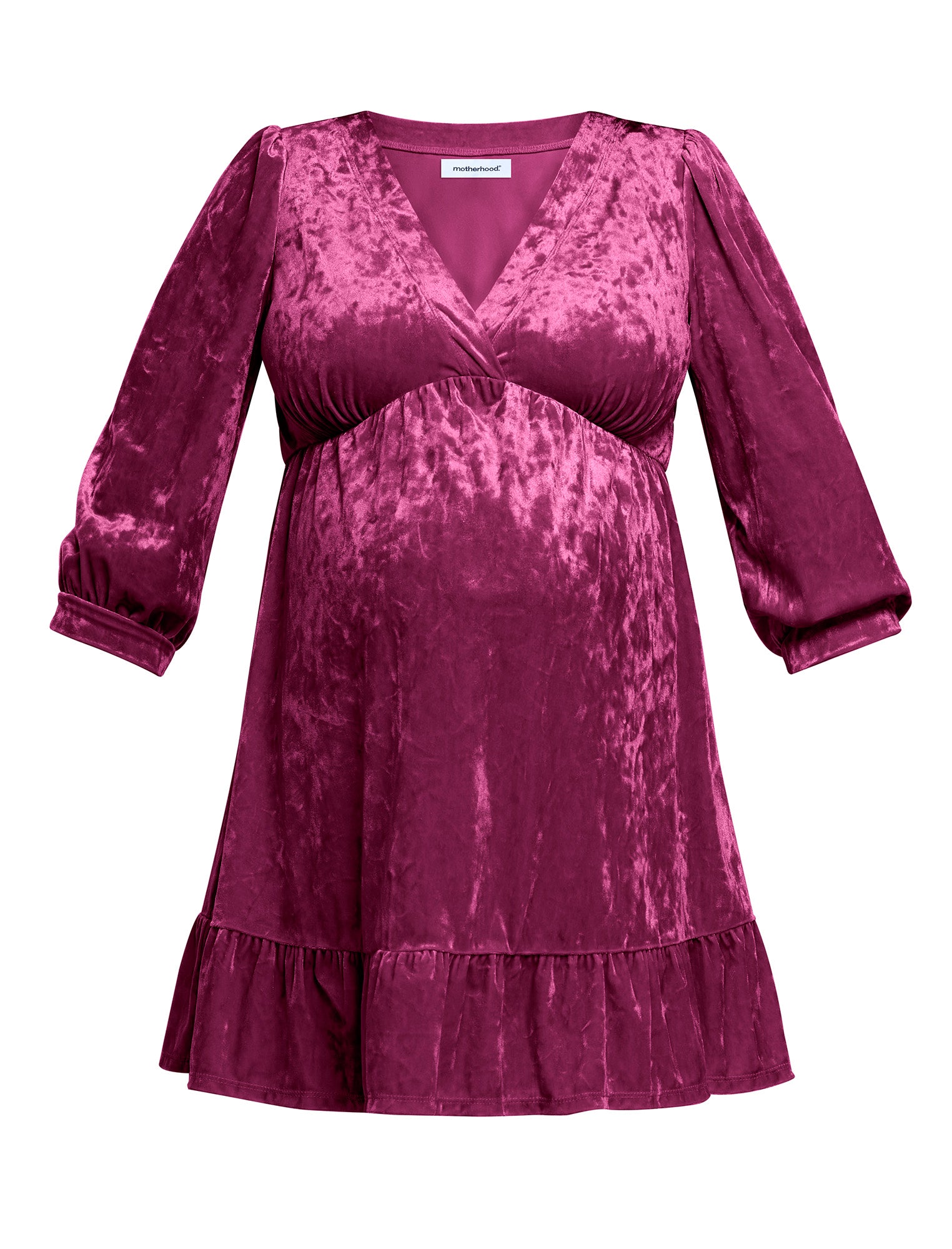 Crushed Velvet Empire Waist Dress