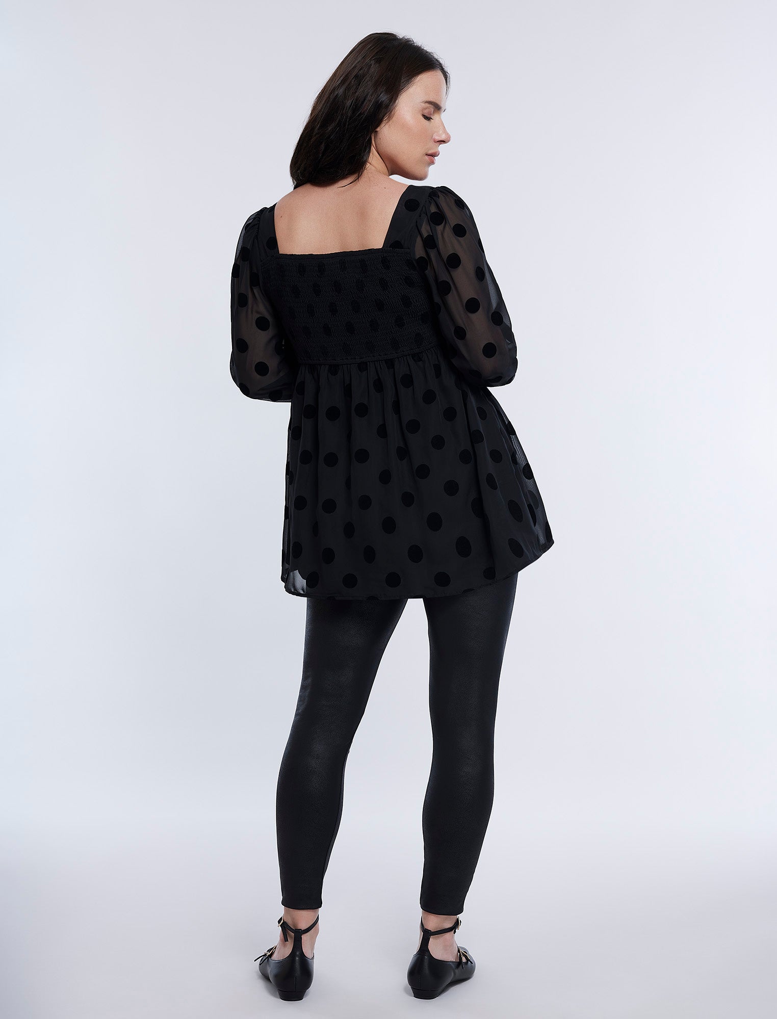 Long Sleeve Mocked Empire Waist Top