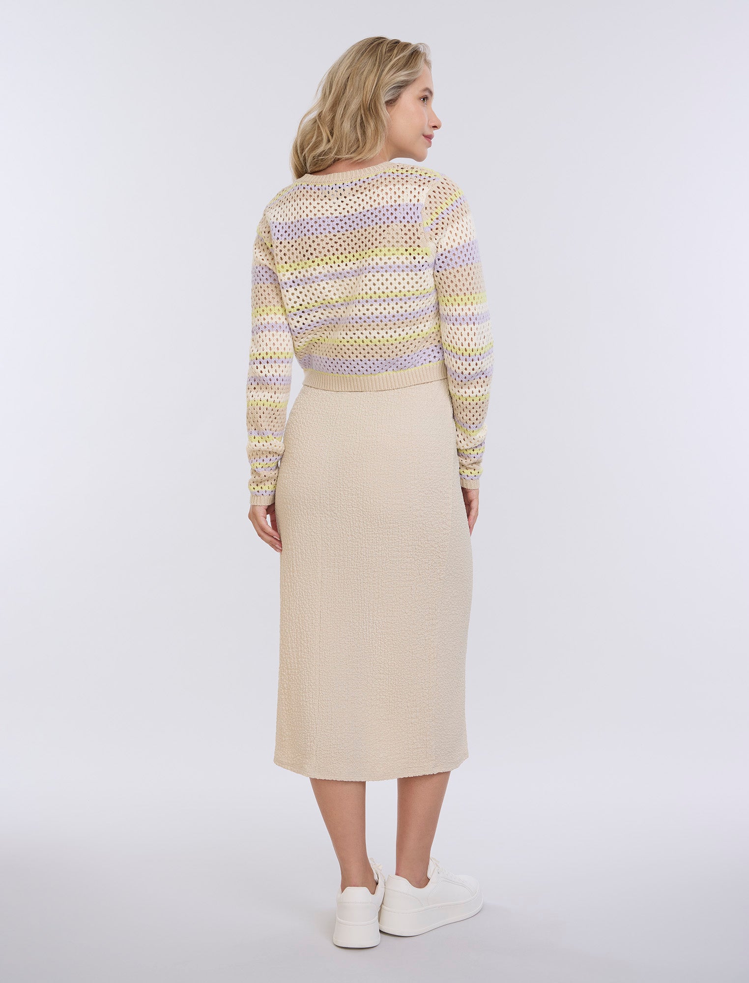 Textured Twofer Midi Dress