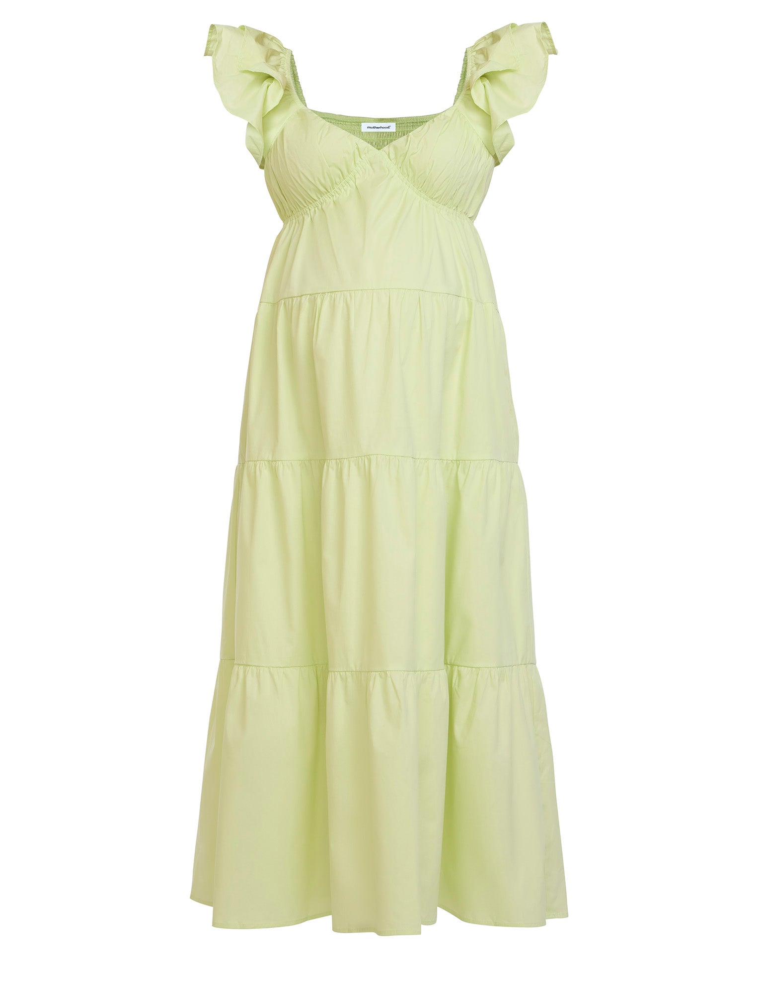 Empire Ruffle Sleeve Maxi Dress