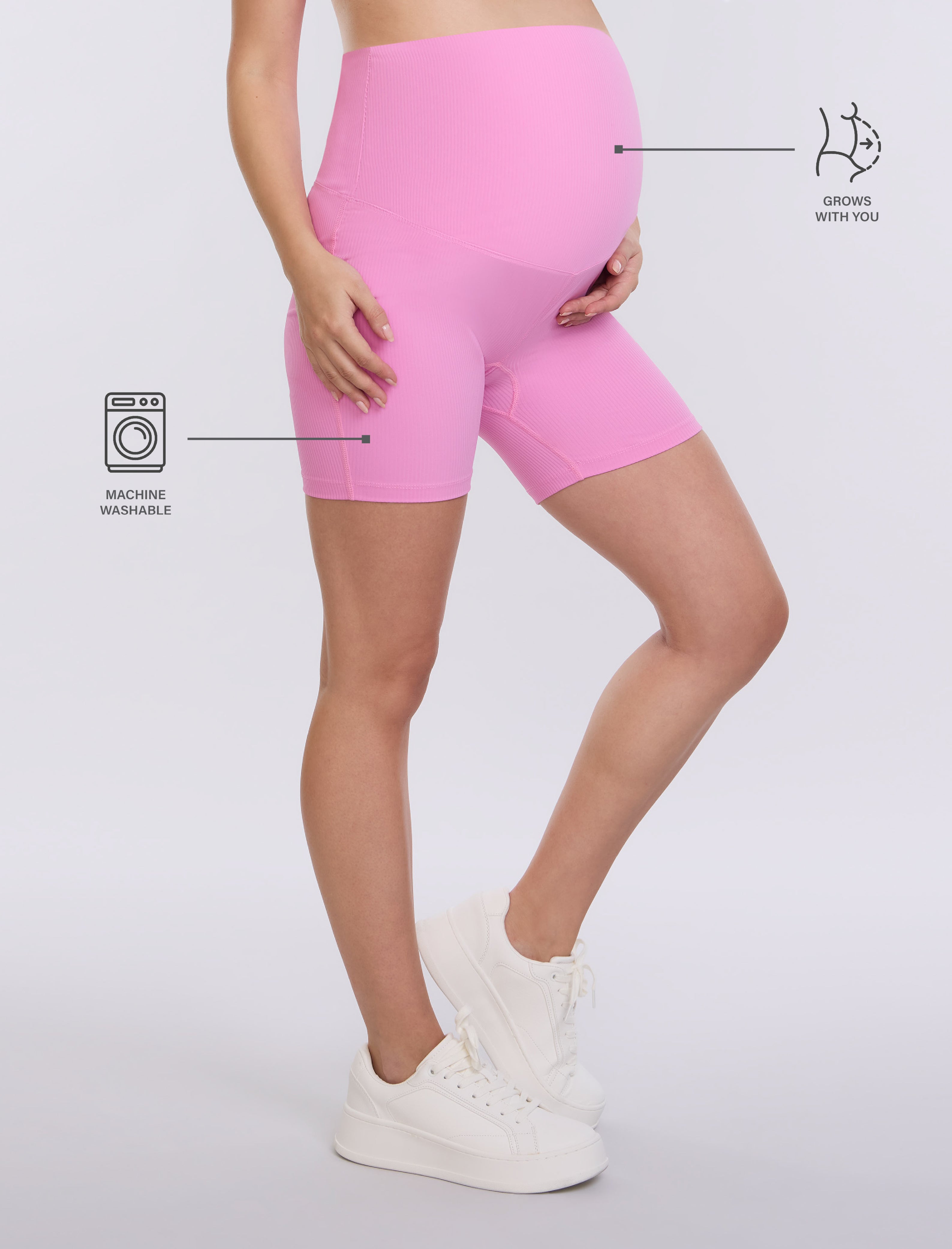 Ribbed Biker Short