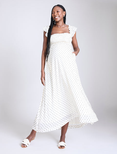 トップス SOOR PLOOM Dahlia smock milk Plus Floral Textured Off Shoulder Tiered Smock Dress | boohoo