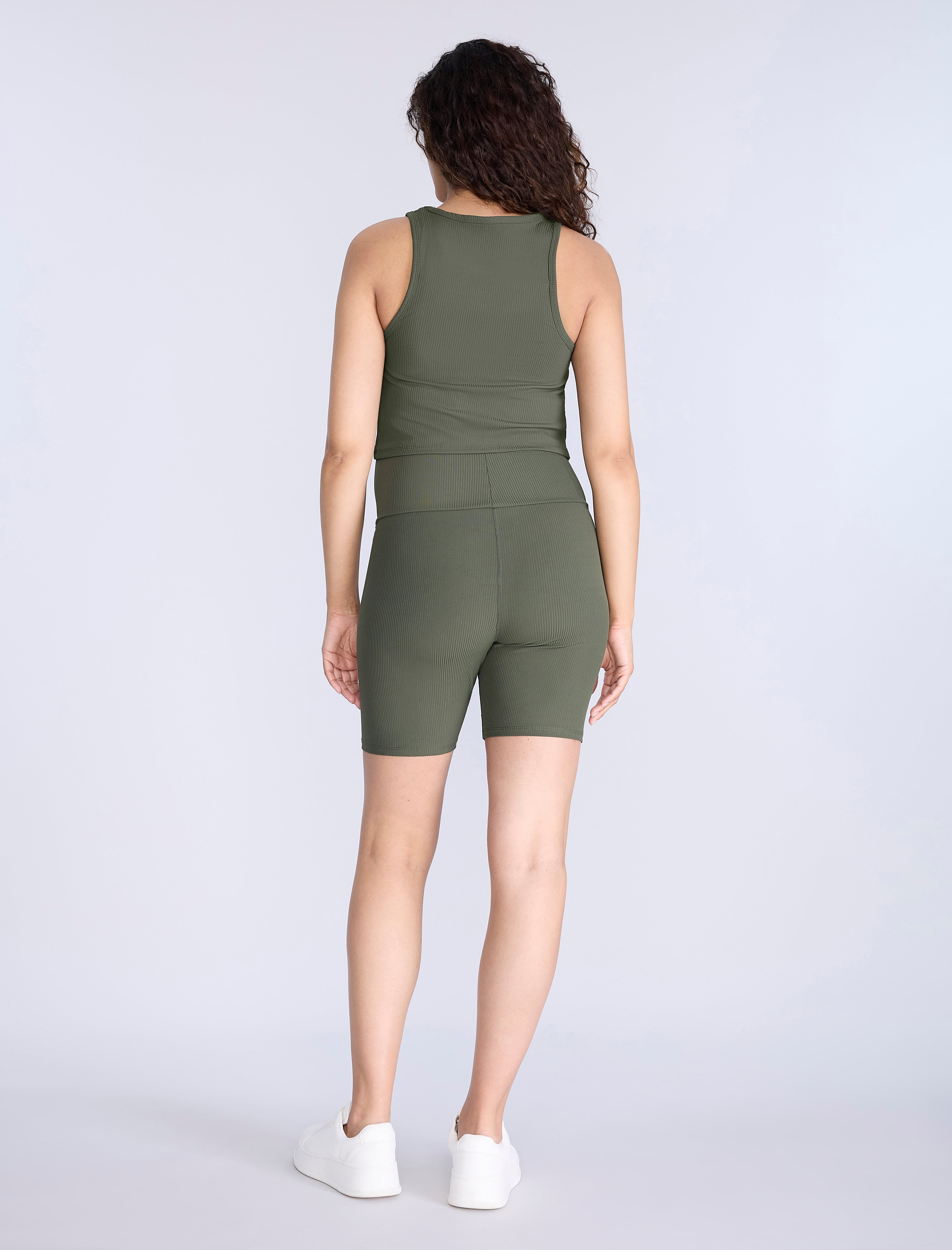 Cropped Racer Back Active Tank