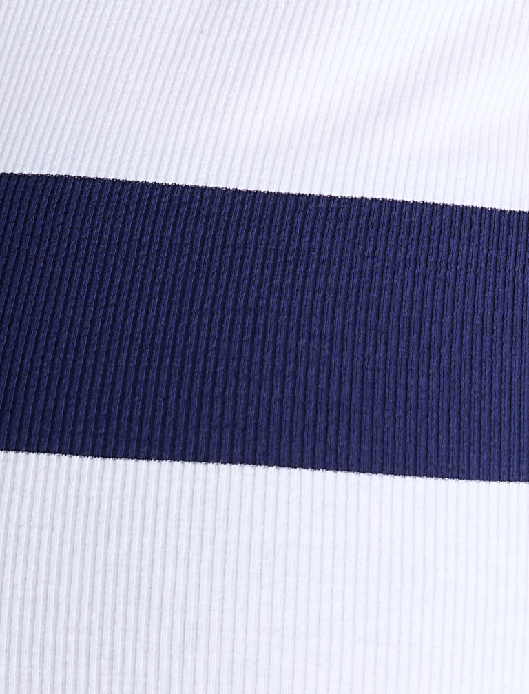 Sleeveless Ribbed Collared Top